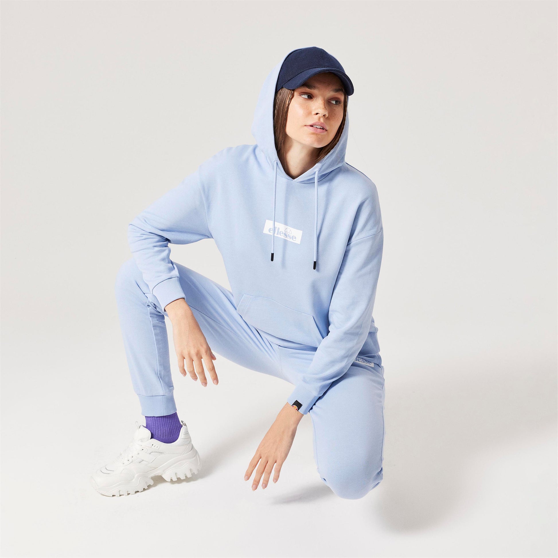 ellesse Kadın Açık Mavi Kapüşonlu Sweatshirt F009-LBL