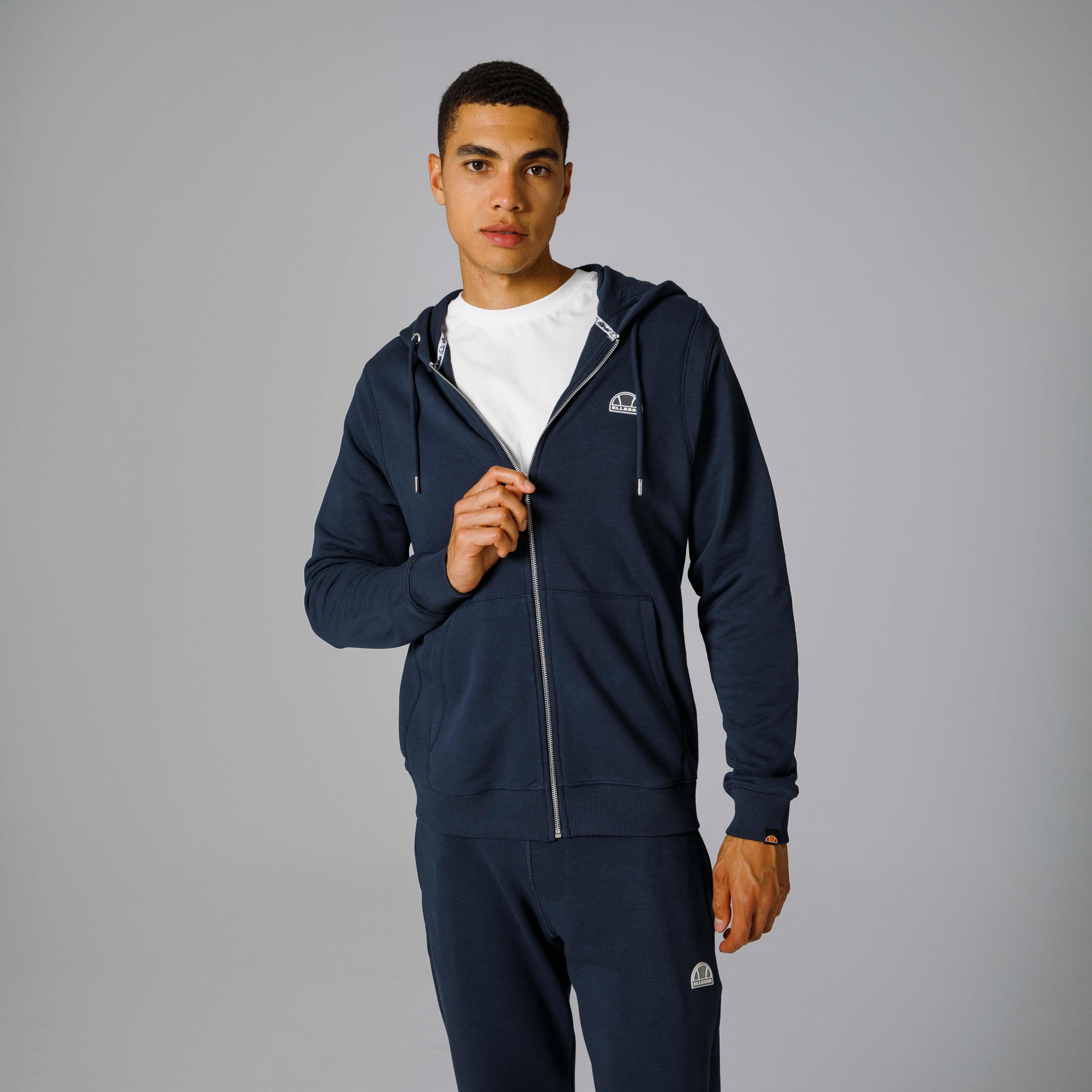 Ellesse Fermuarlı Kapüşonlu Erkek Sweat EM281-NV