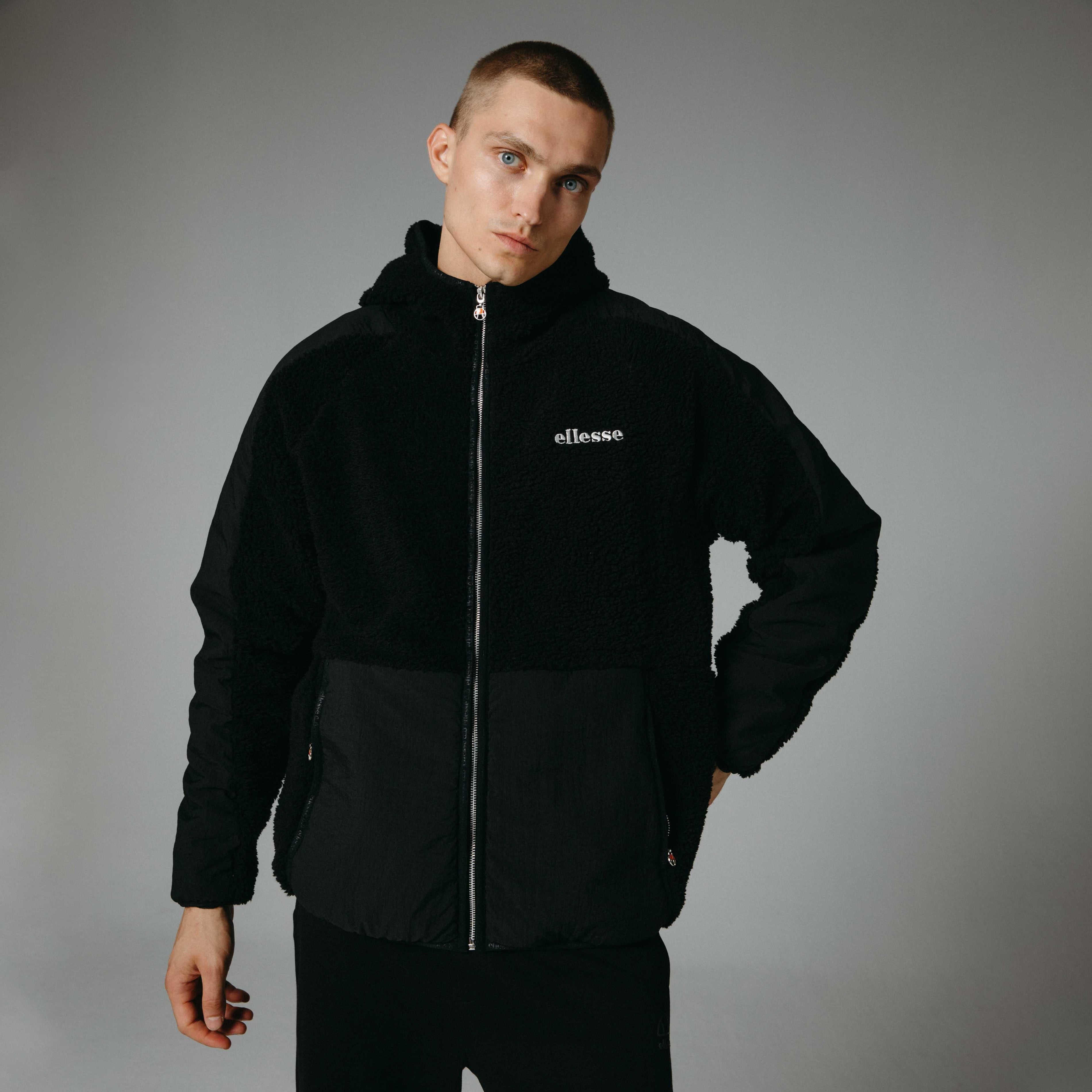 Ellesse Fermuarlı Kapüşonlu Erkek Ceket EM250-BK