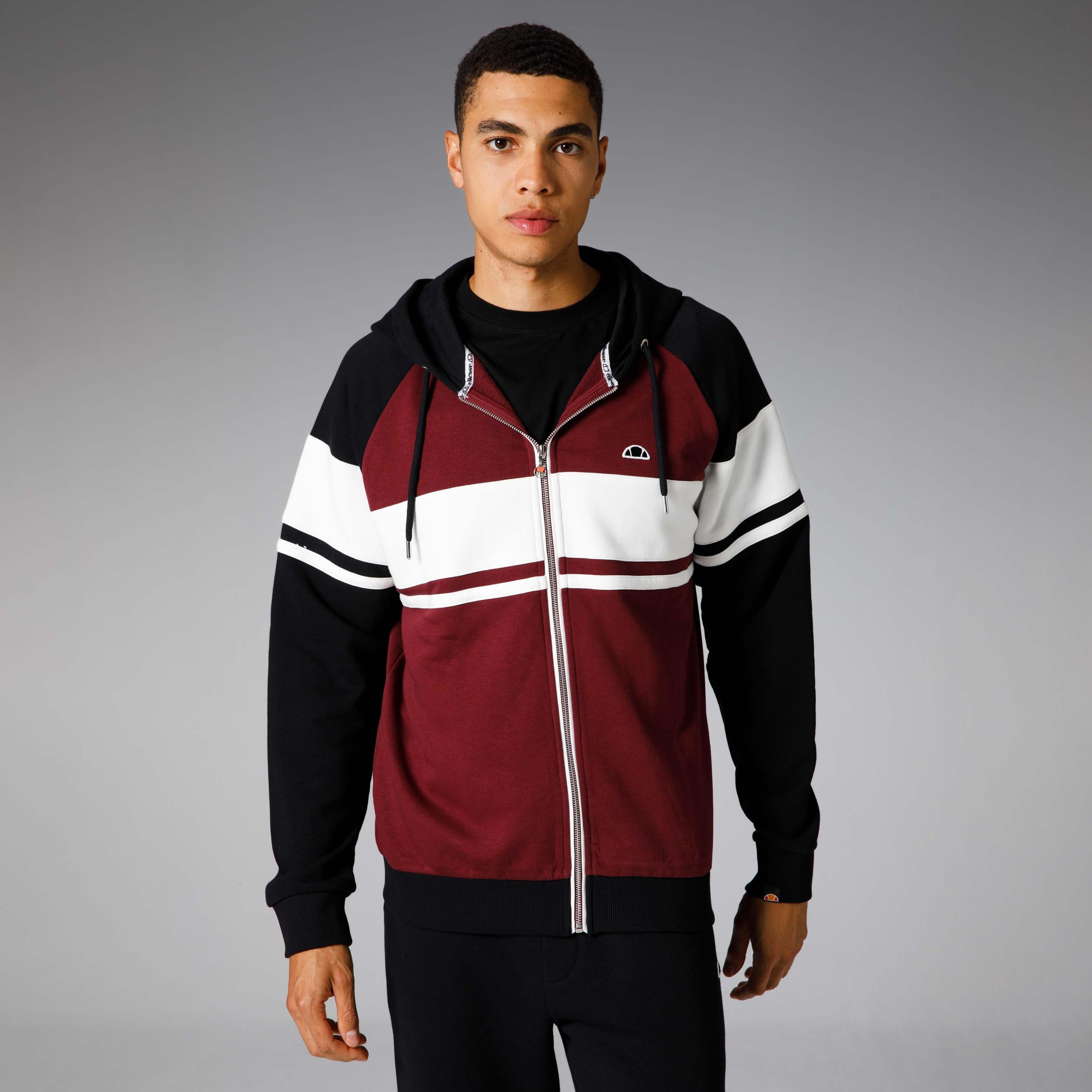 Ellesse Fermuarlı Kapüşonlu Erkek Sweat EM309-BRD