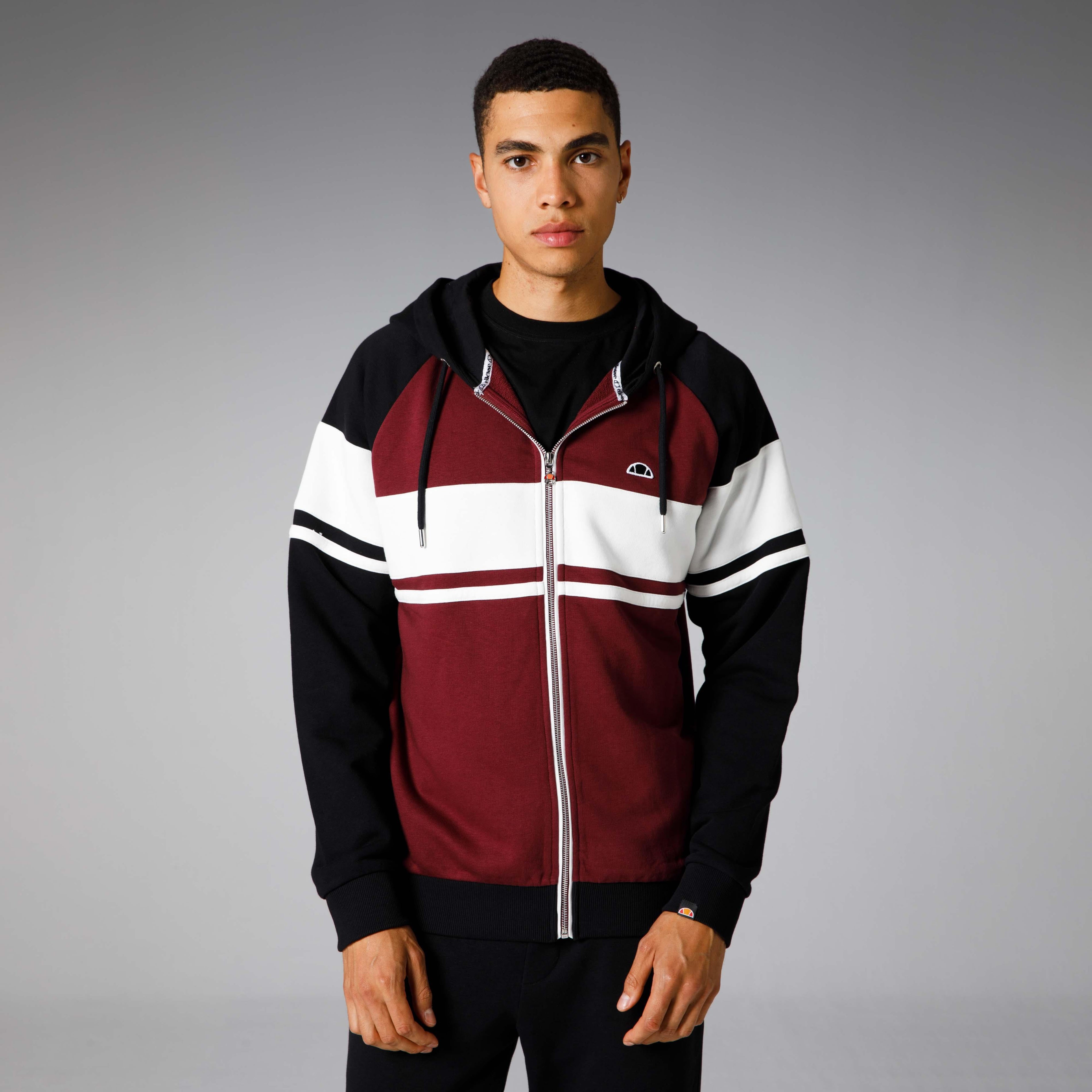 Ellesse Fermuarlı Kapüşonlu Erkek Sweat EM309-BRD