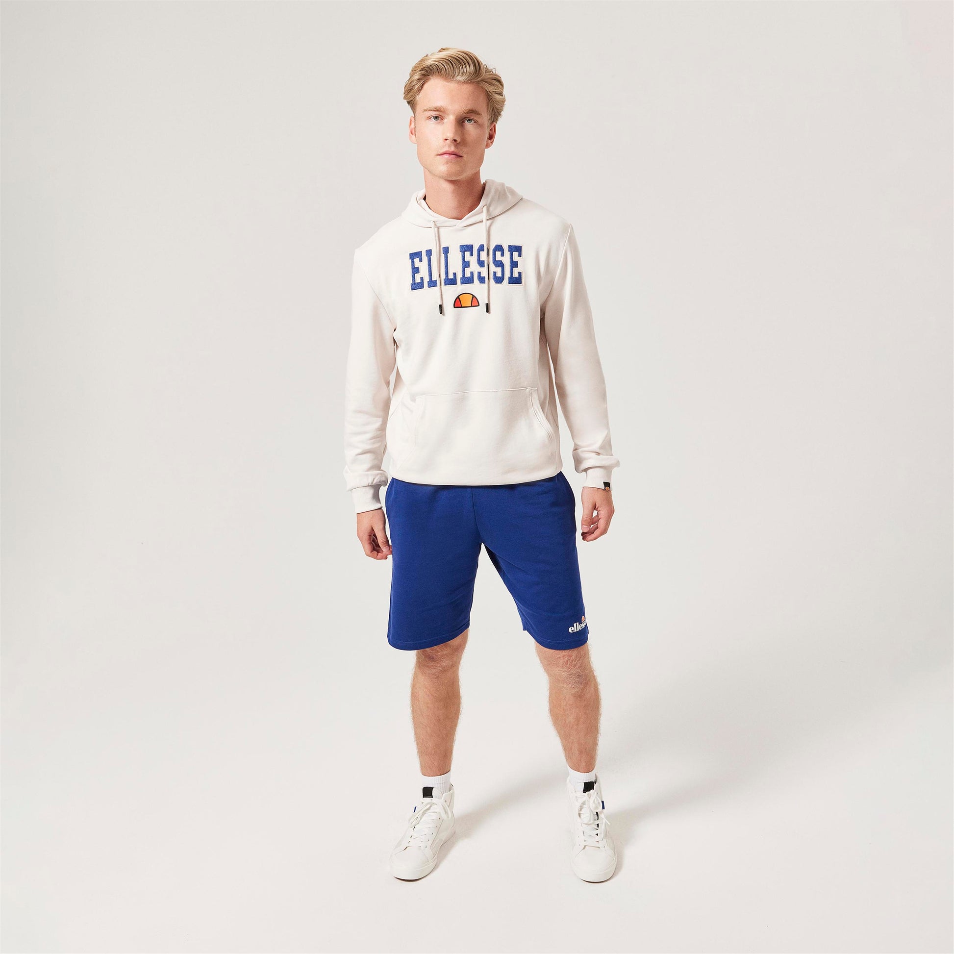 ellesse Erkek Kırık Beyaz Kapüşonlu Sweatshirt M019-OF