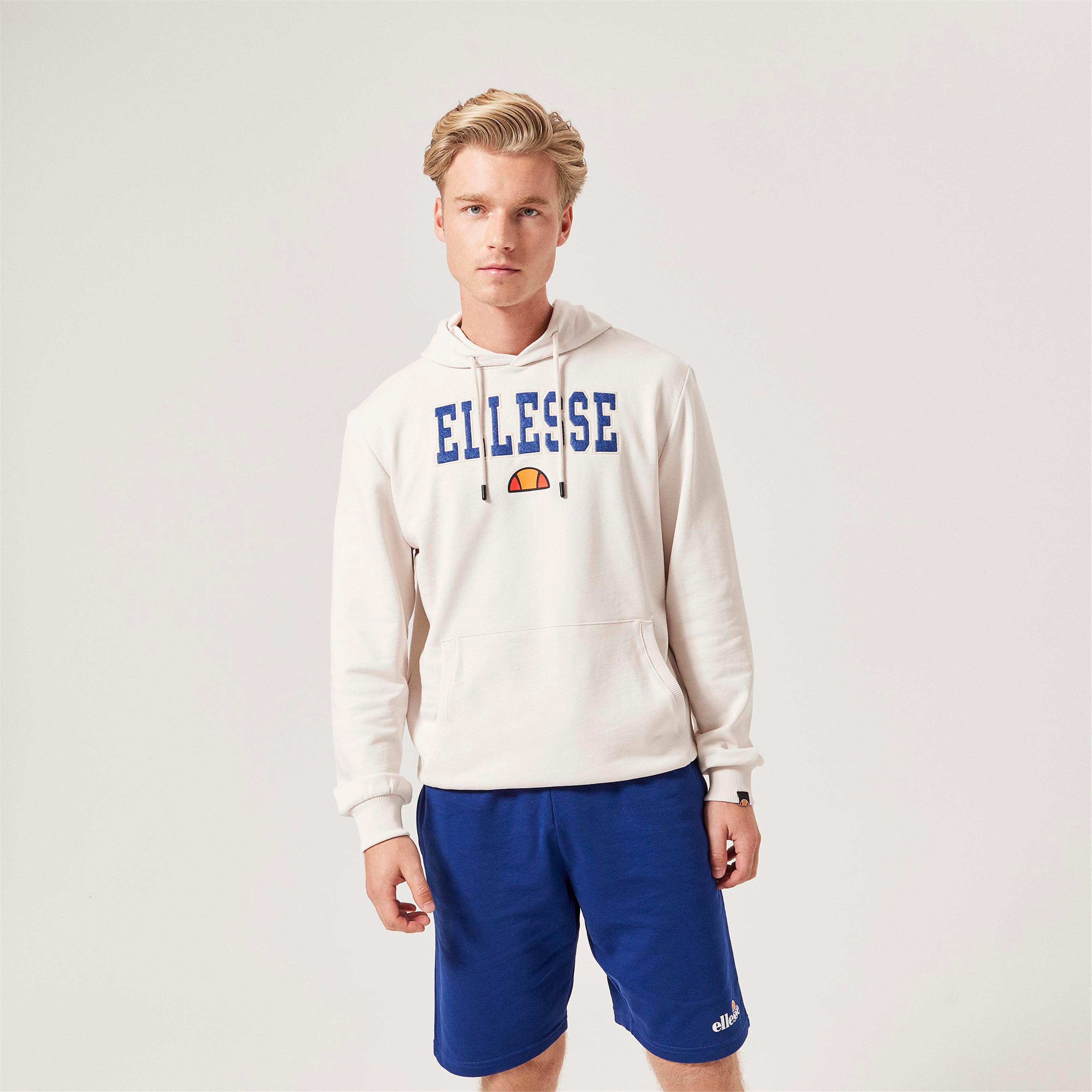 ellesse Erkek Kırık Beyaz Kapüşonlu Sweatshirt M019-OF