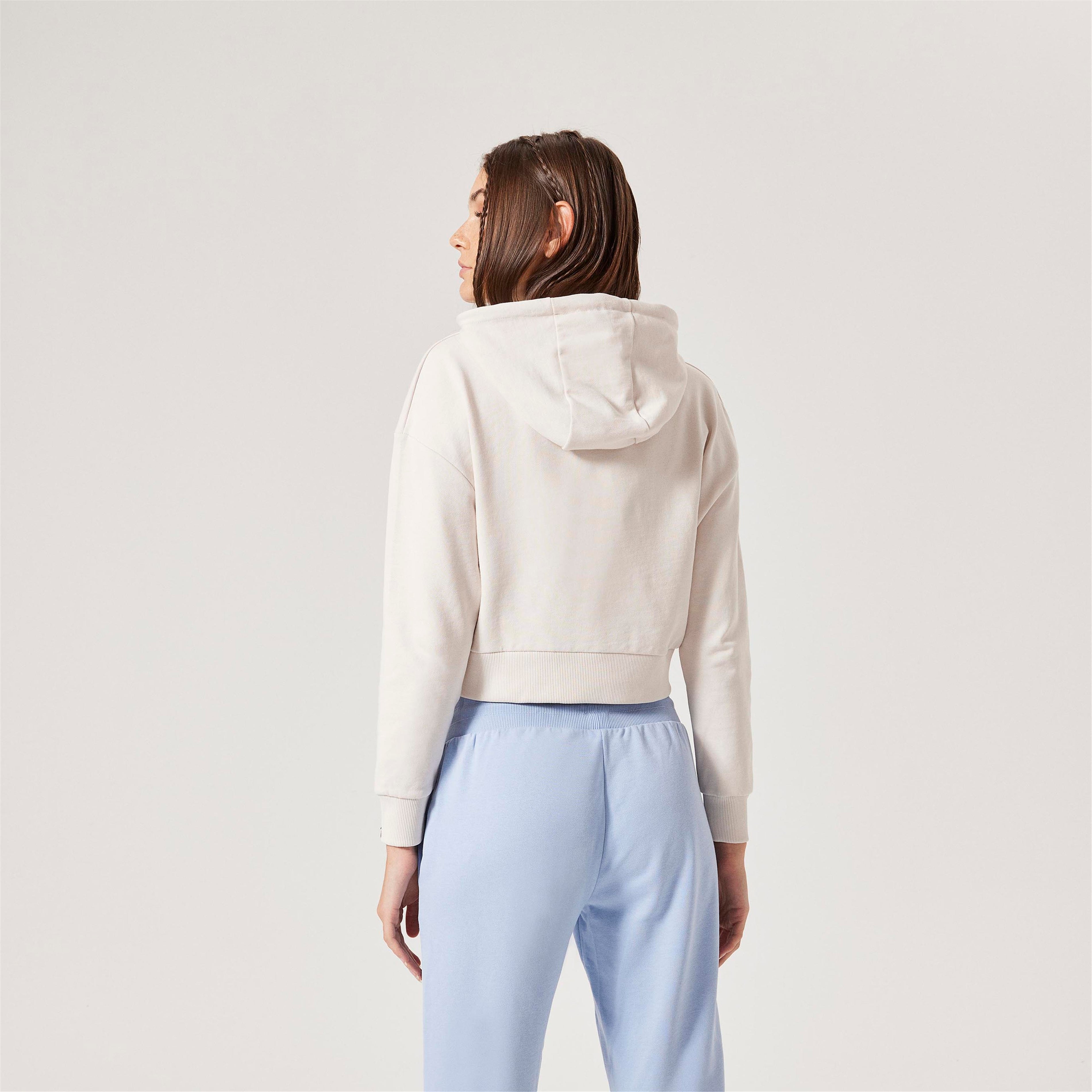 ellesse Kadın Kırık Beyaz Kapüşonlu Sweatshirt F018-OF