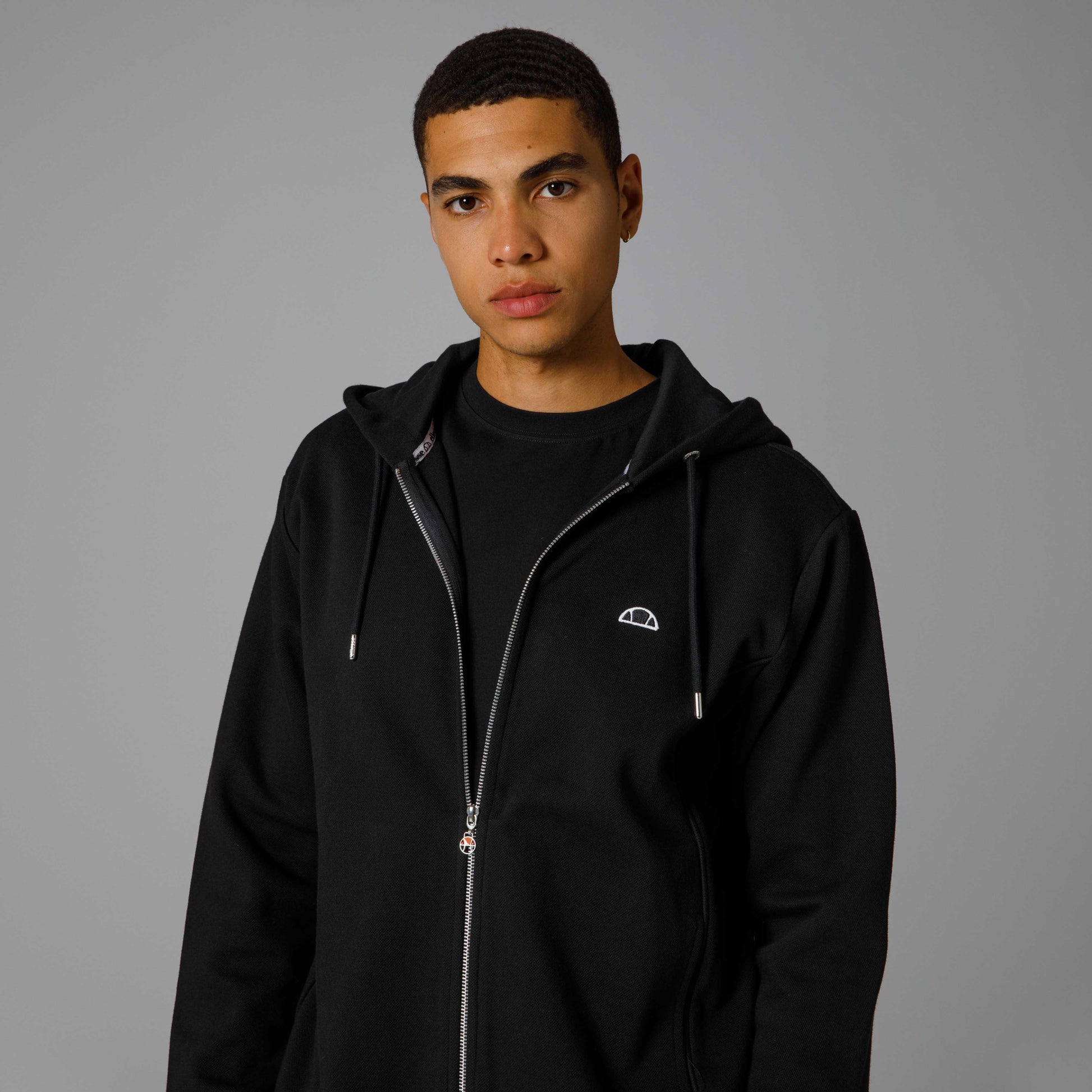 Ellesse Fermuarlı Kapüşonlu Erkek Sweat EM208-BK