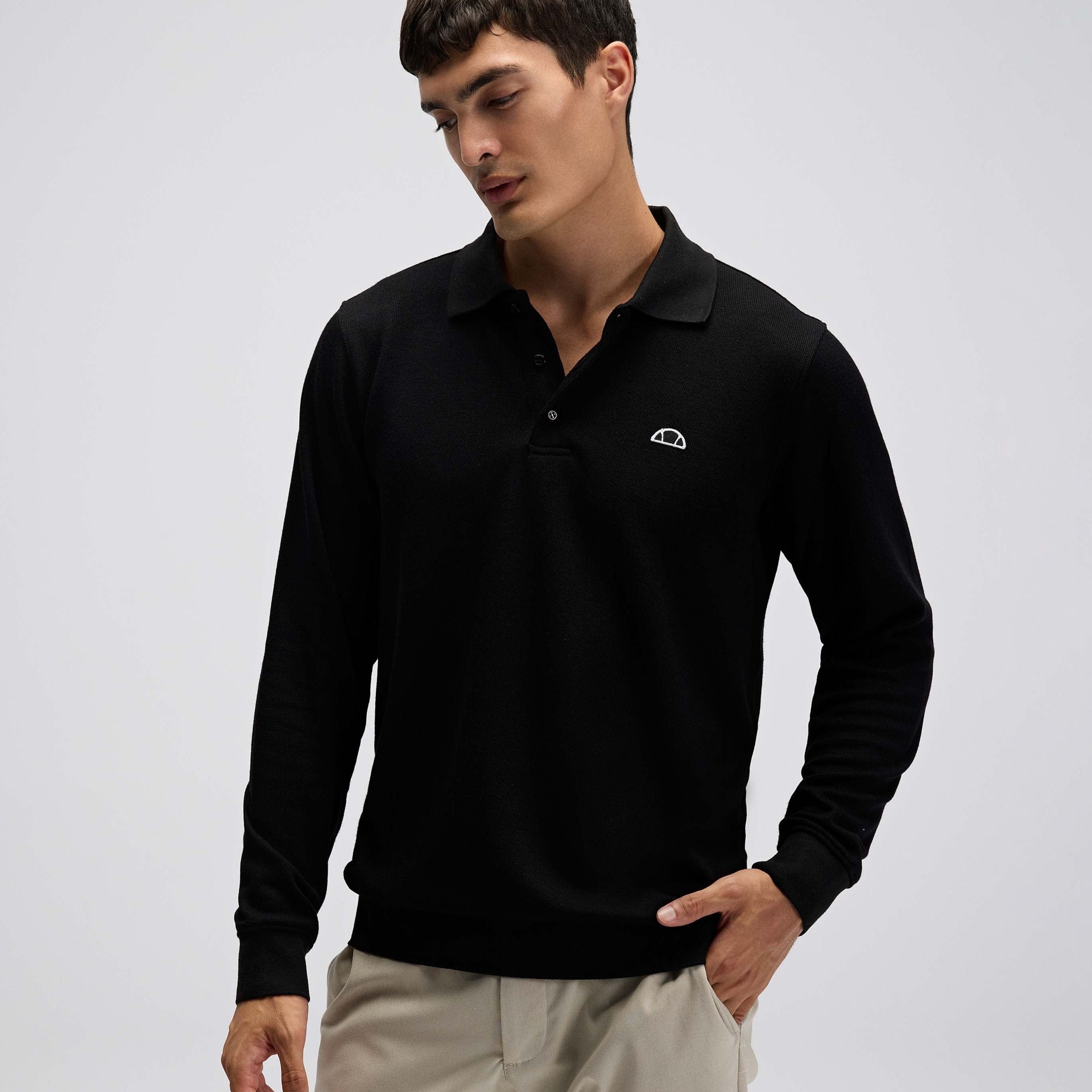 Ellesse Erkek Polo Sweatshirt EM607-BK