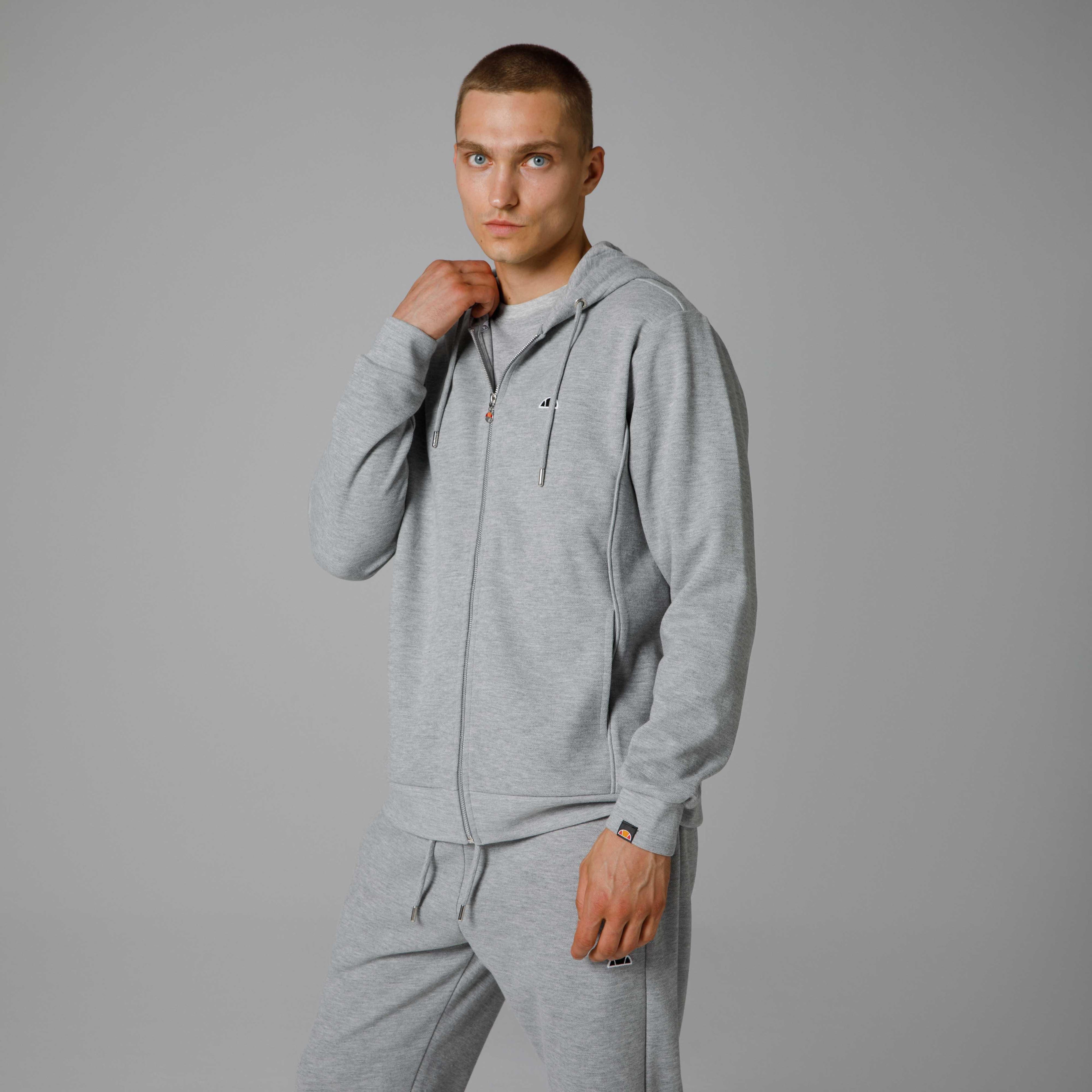 Ellesse Fermuarlı Kapüşonlu Erkek Sweat EM208-GR