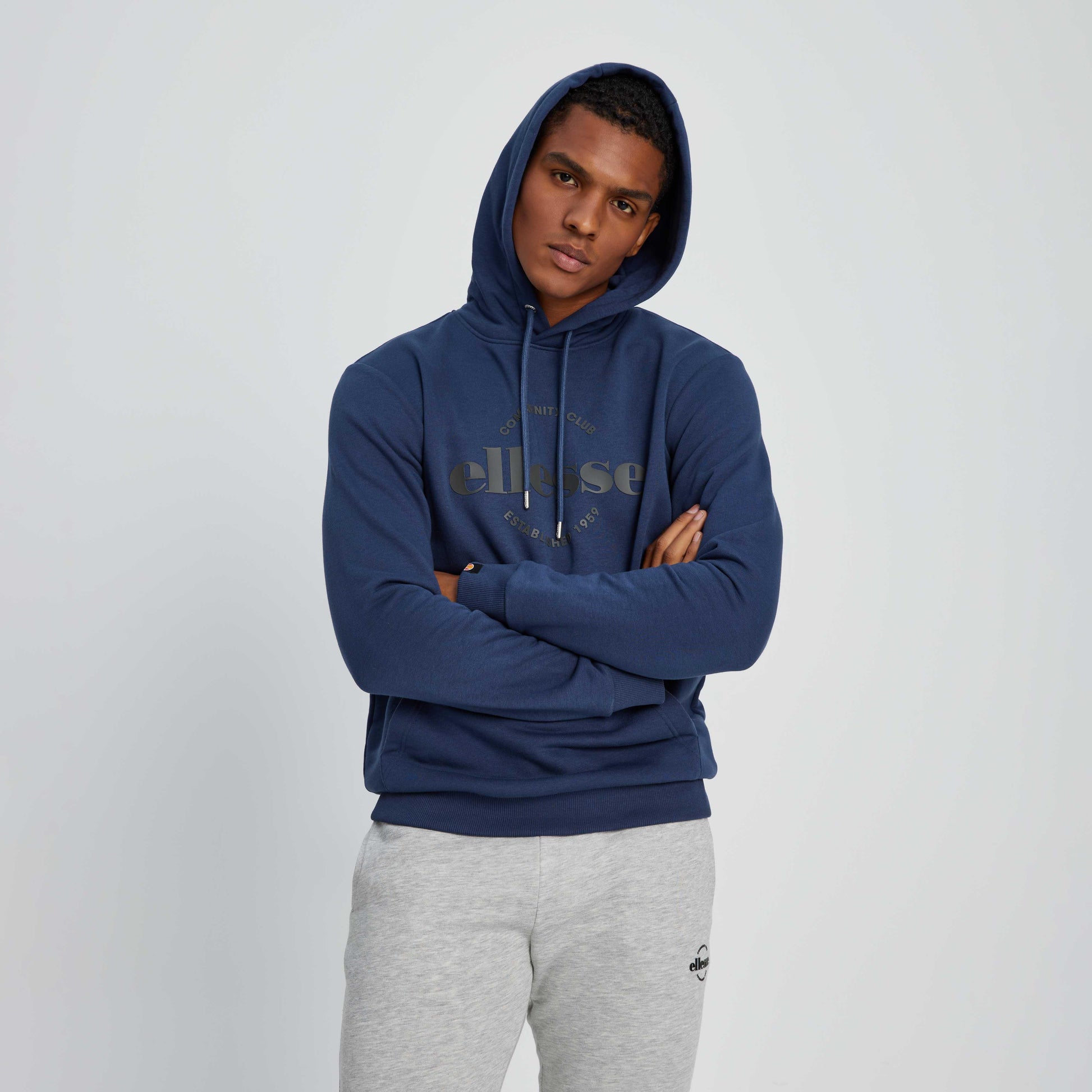 Ellesse Erkek Kapüşonlu Sweatshirt EM050-NV