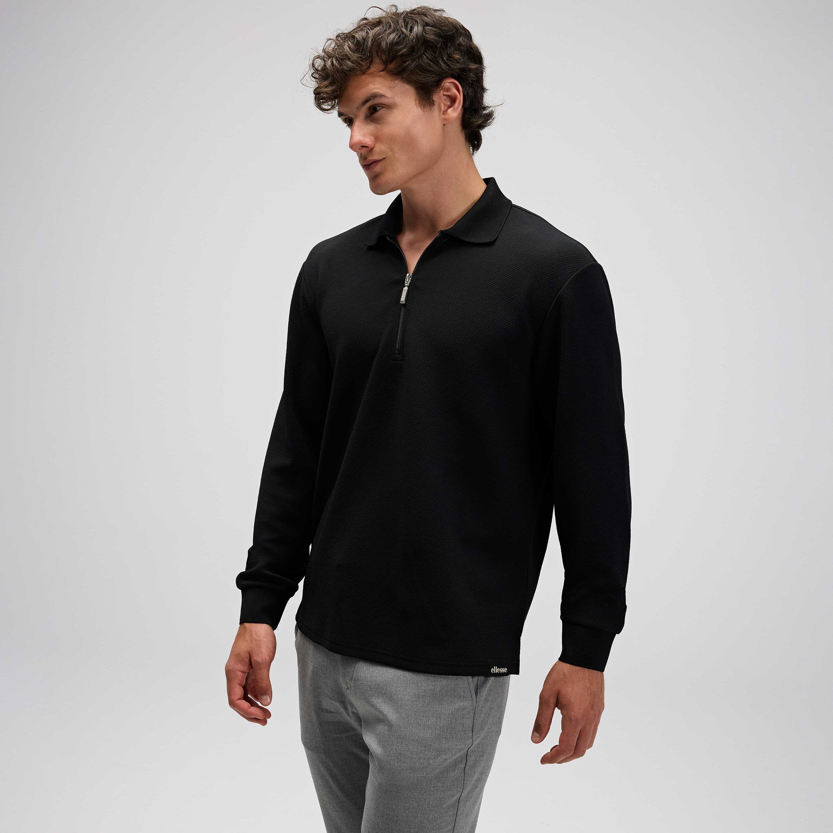 Ellesse Erkek Polo Sweatshirt EM601-BK