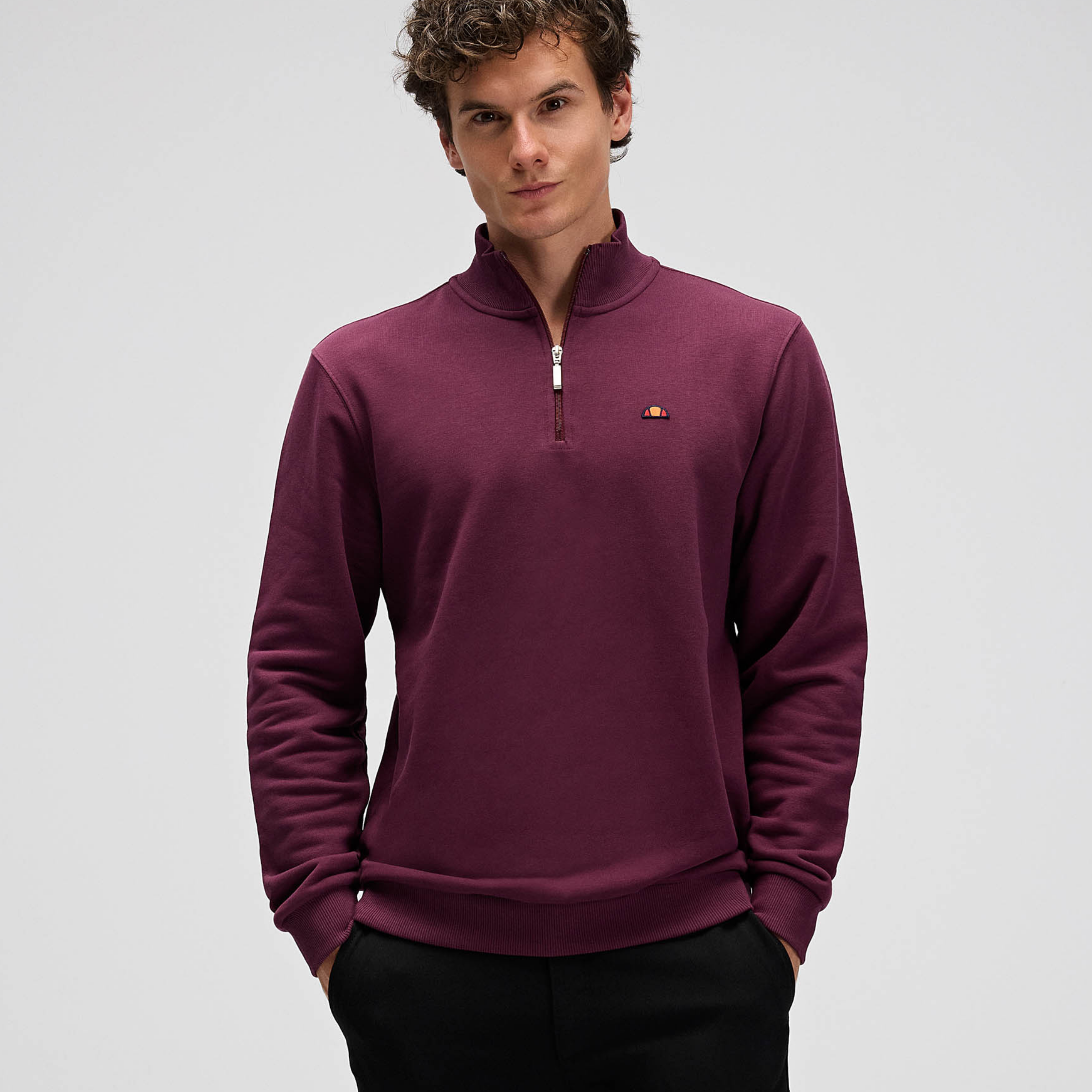 Ellesse Erkek Yarım Fermuarlı Sweat EM580-BRD