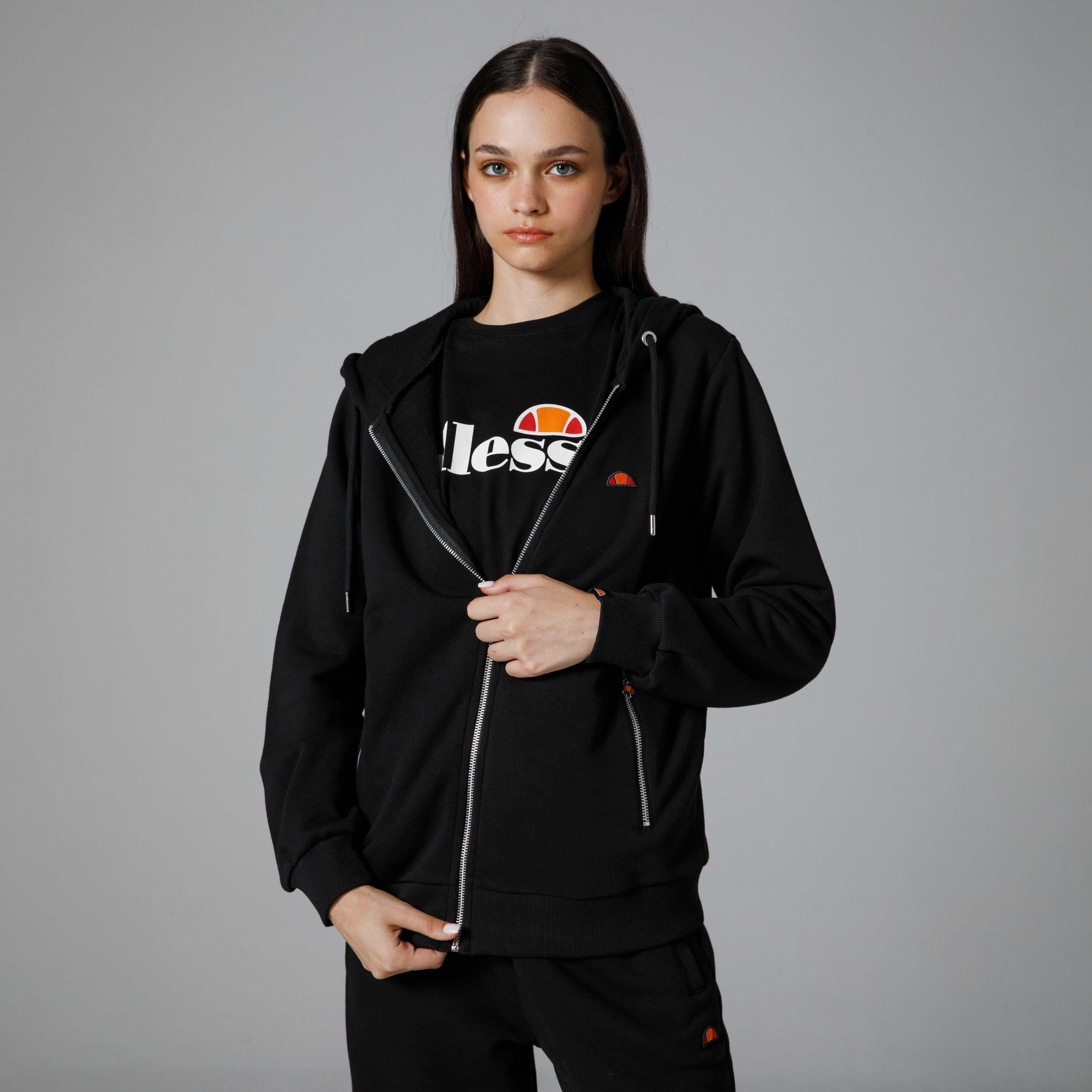 Ellesse Fermuarlı Kapüşonlu Kadın Sweat EF171-BK