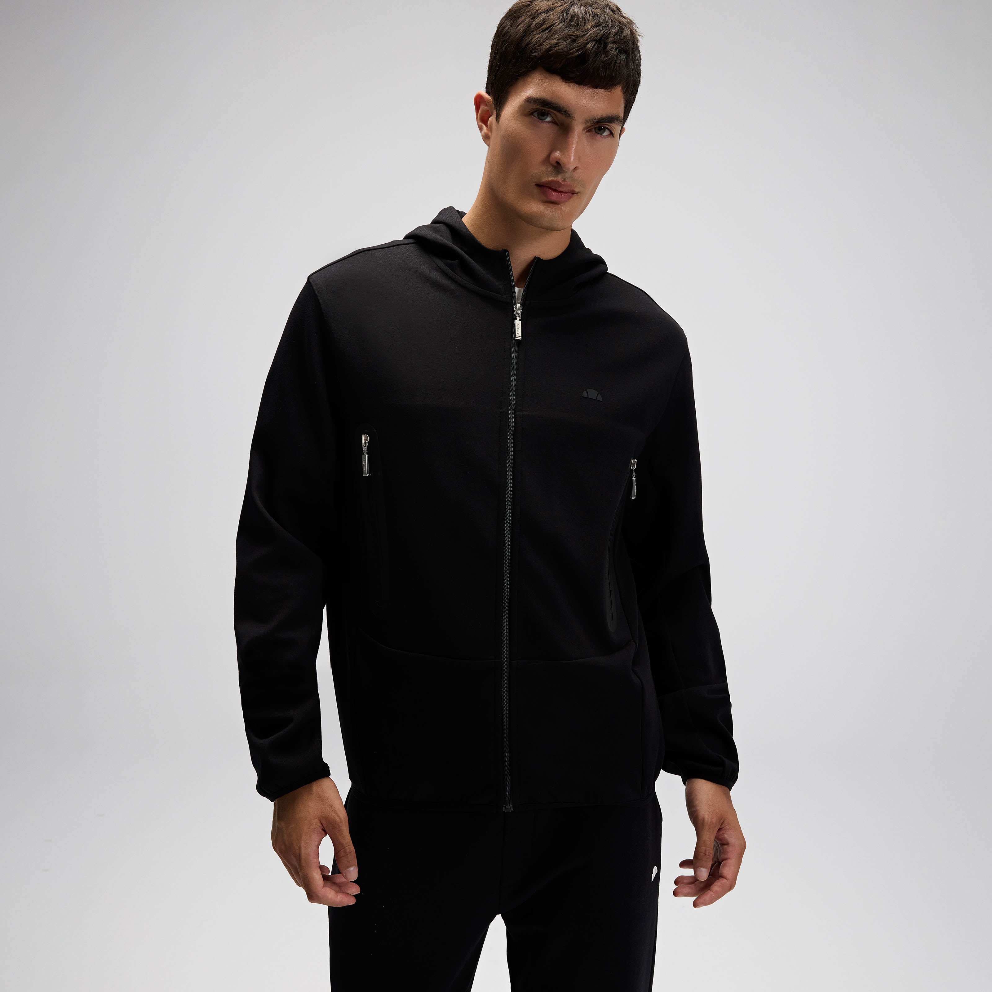 Ellesse Erkek Fermuarlı Kapüşonlu Sweat EM526-BK