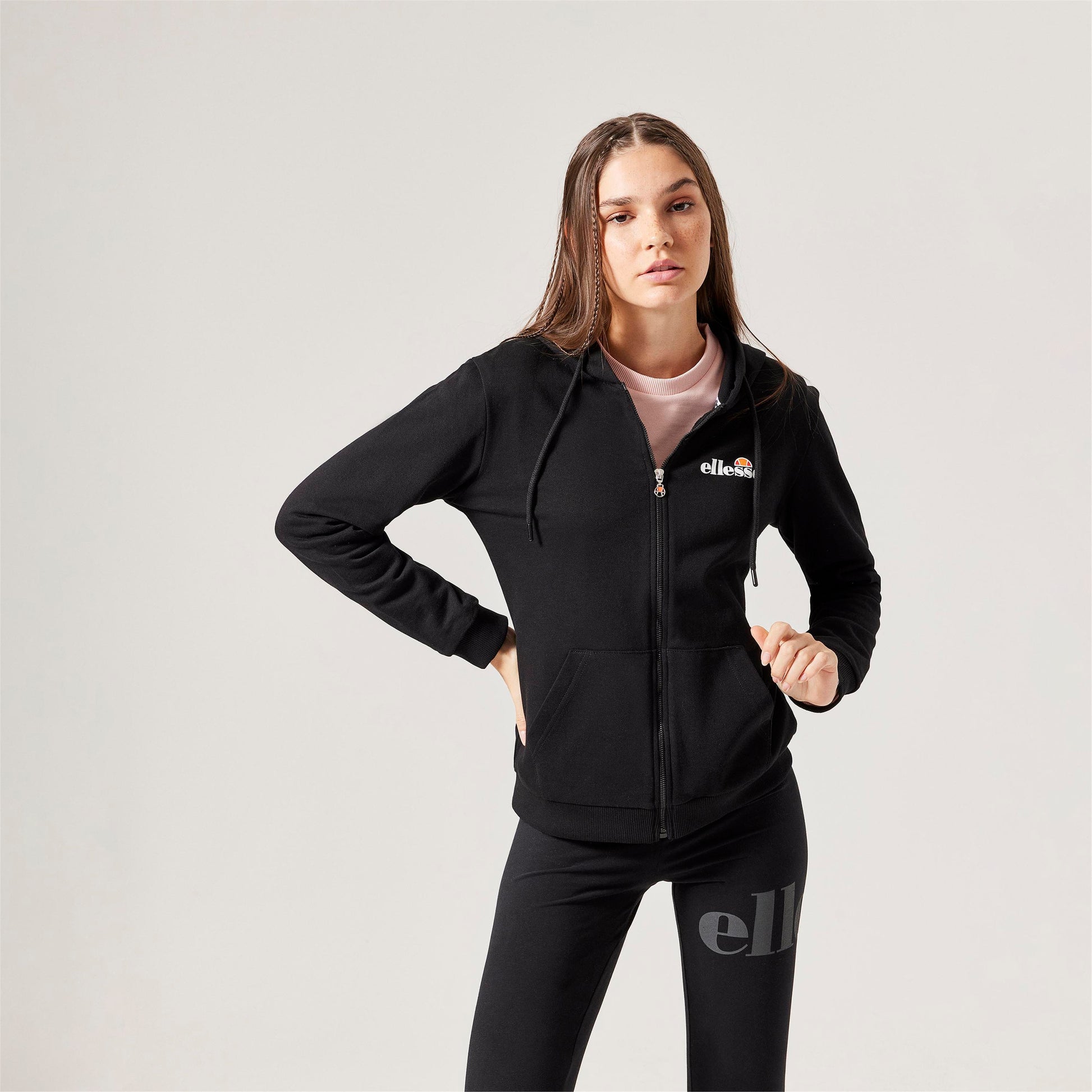 ellesse Kadın Siyah Fermuarlı Sweatshirt F025-BK
