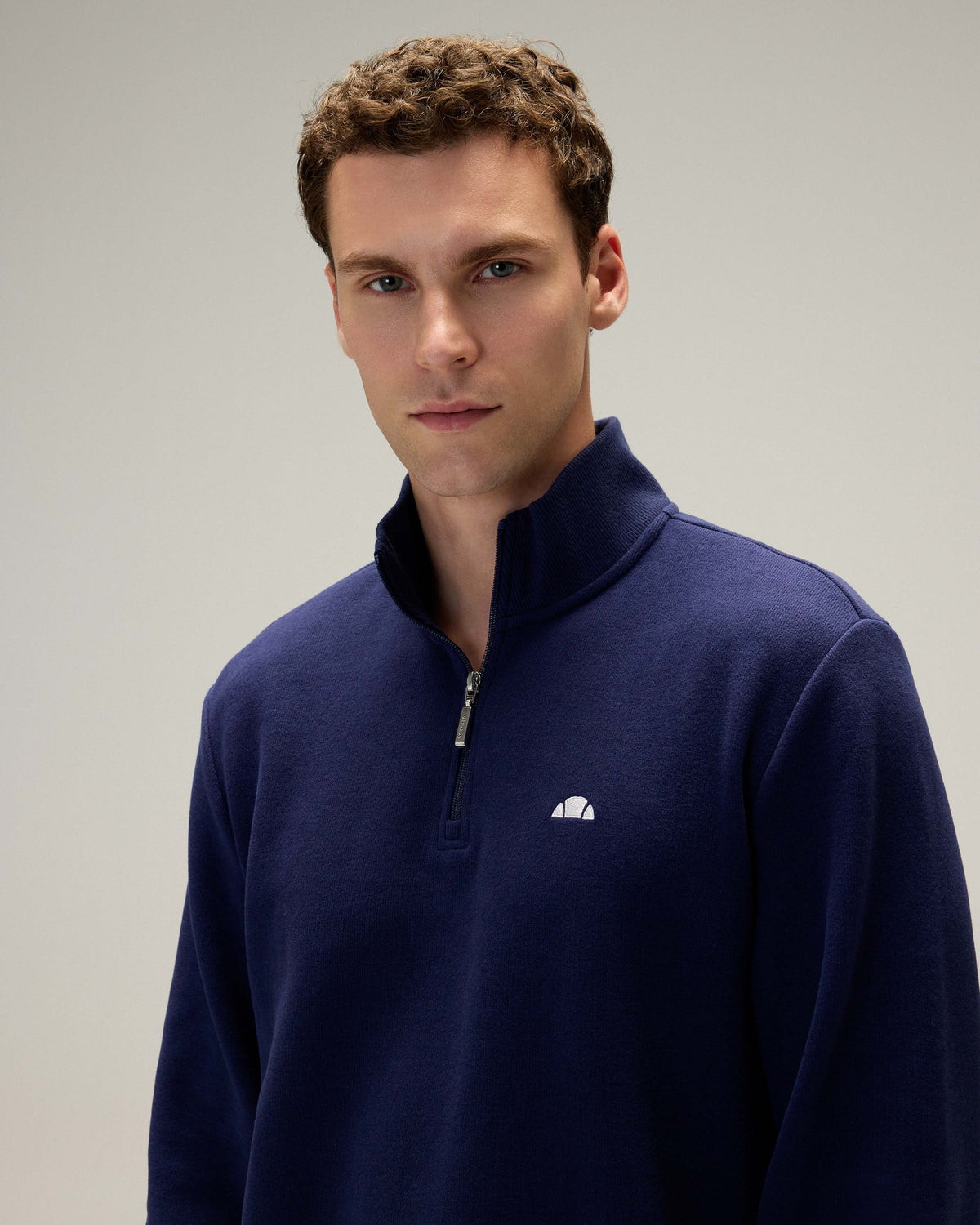 Ellesse Yarım Fermuarlı Erkek Sweatshirt 5WM1603-NV