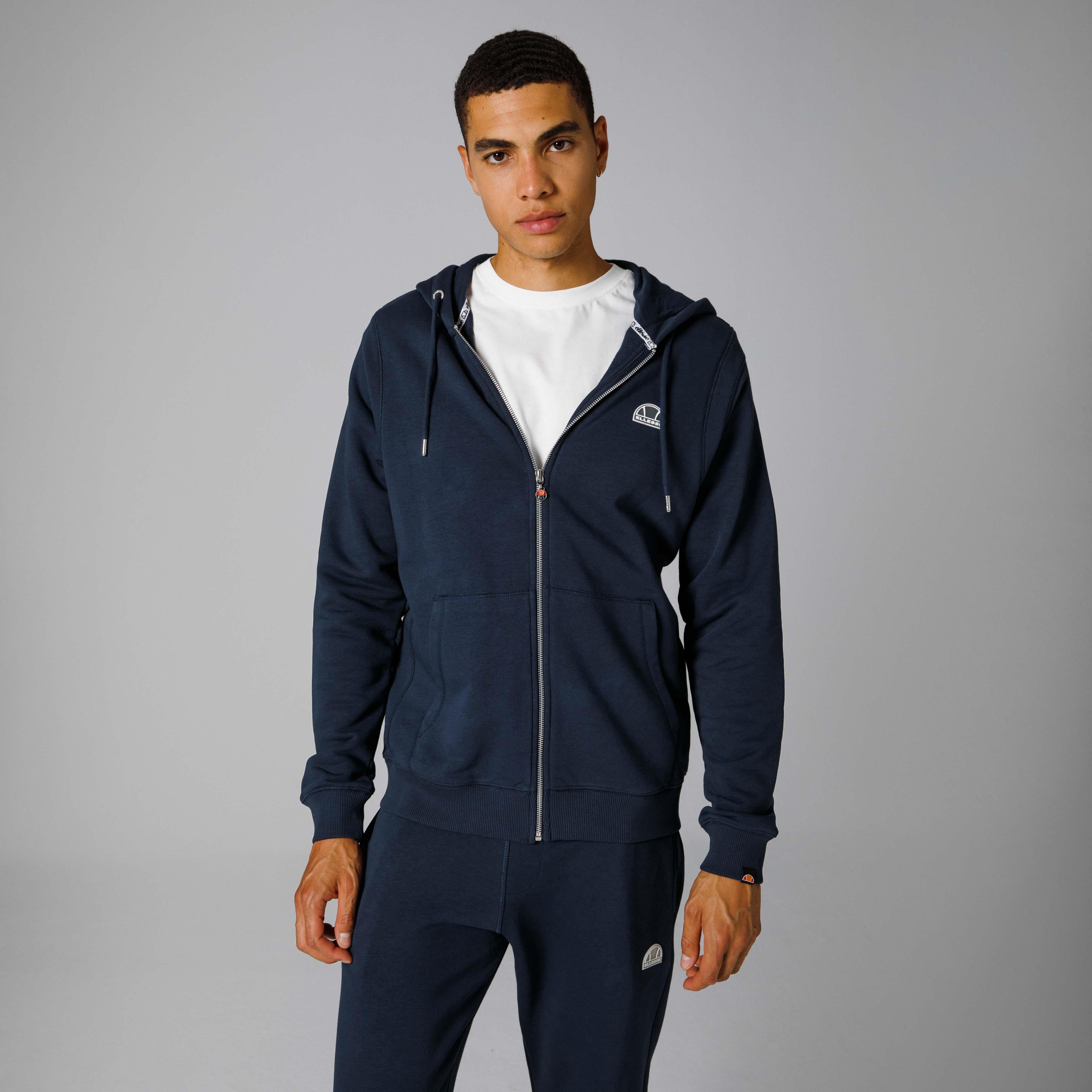 Ellesse Fermuarlı Kapüşonlu Erkek Sweat EM281-NV