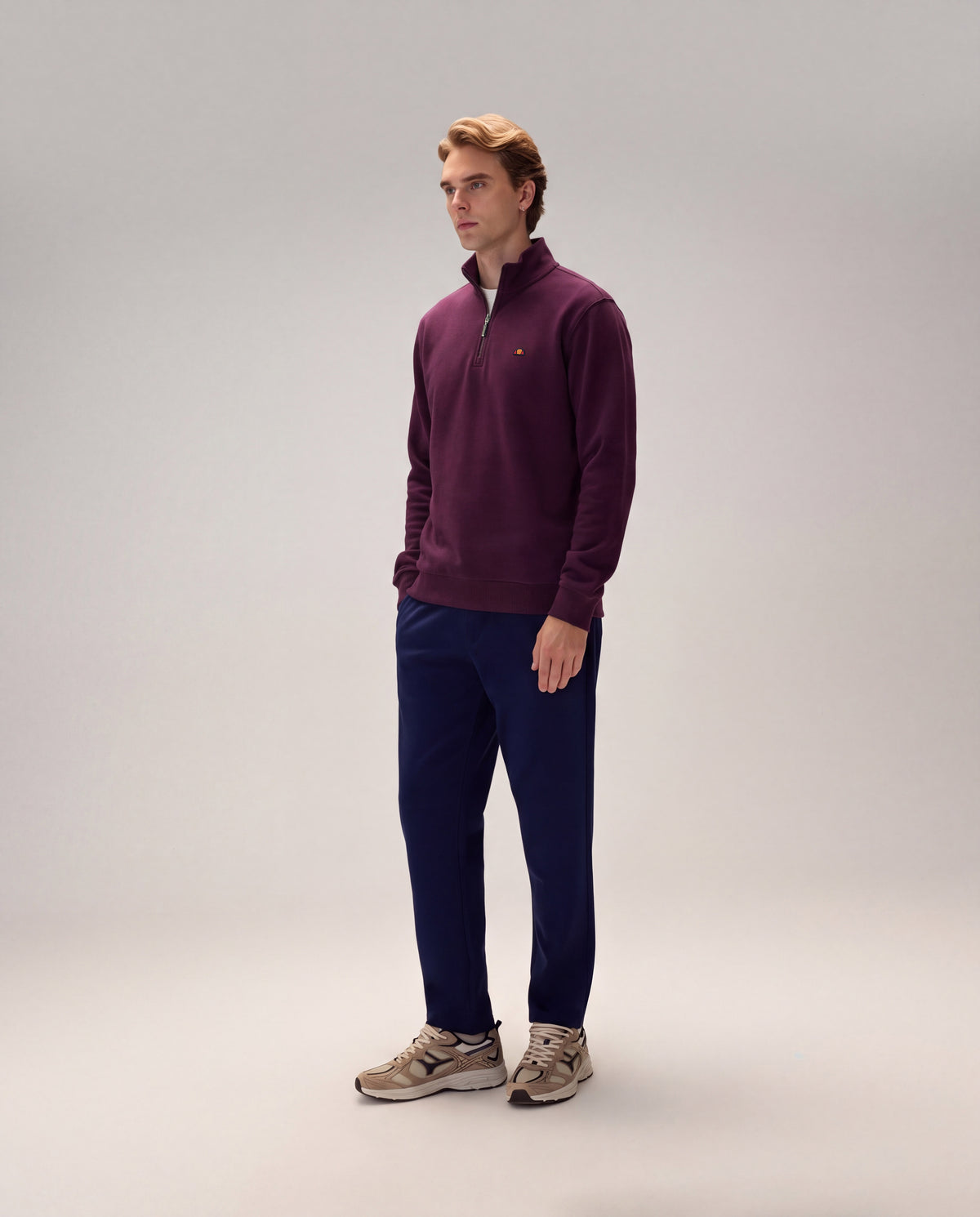 Ellesse Yarım Fermuarlı Erkek Sweatshirt 5WM3580-BRD