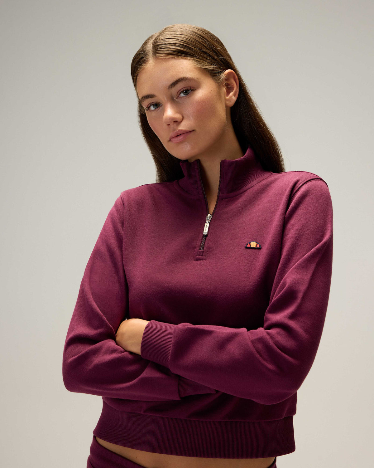 Ellesse Yarım Fermuarlı Kadın Sweatshirt 5WF3557-BRD