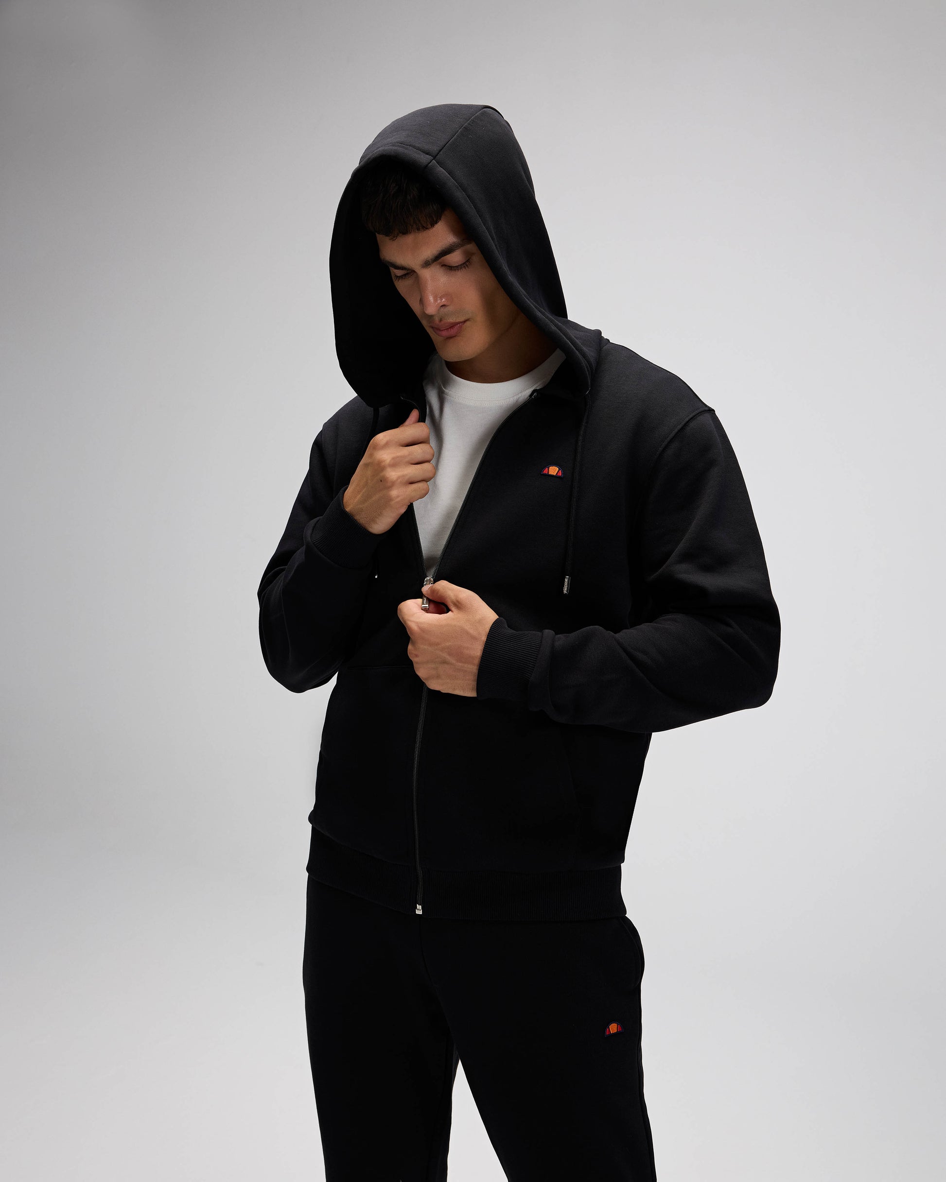 Ellesse Erkek Fermuarlı Kapüşonlu Sweat EM581-BK
