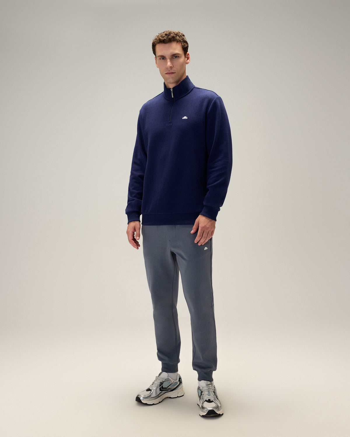 Ellesse Yarım Fermuarlı Erkek Sweatshirt 5WM1603-NV
