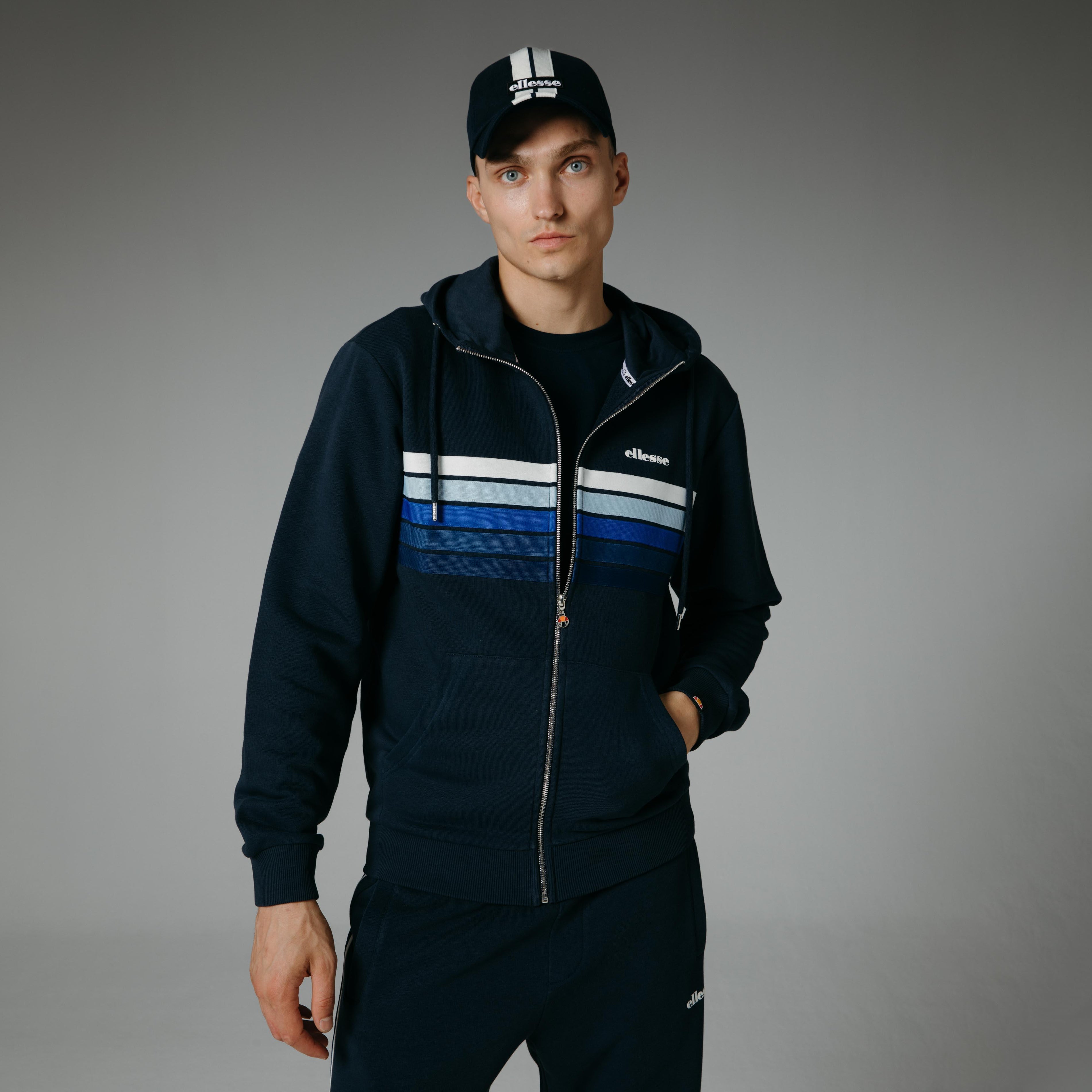 Ellesse Fermuarlı Kapüşonlu Erkek Sweat EM260-NV