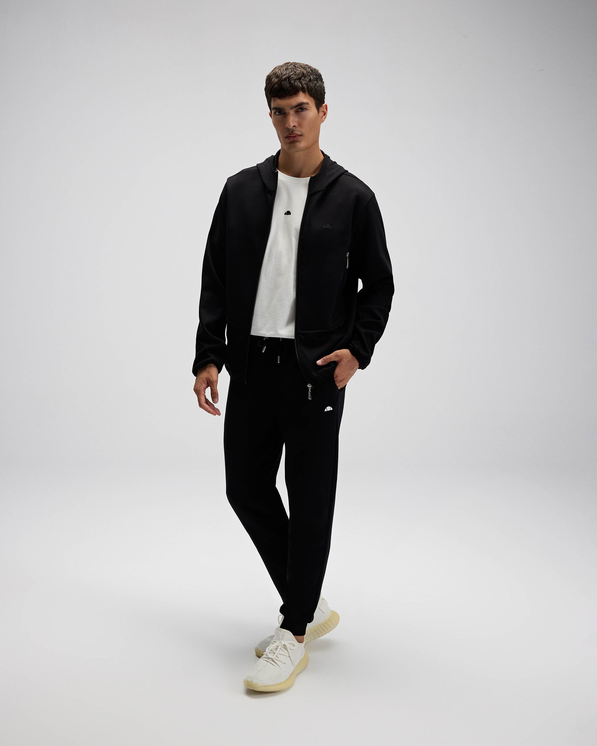 Ellesse Erkek Fermuarlı Kapüşonlu Sweat EM526-BK