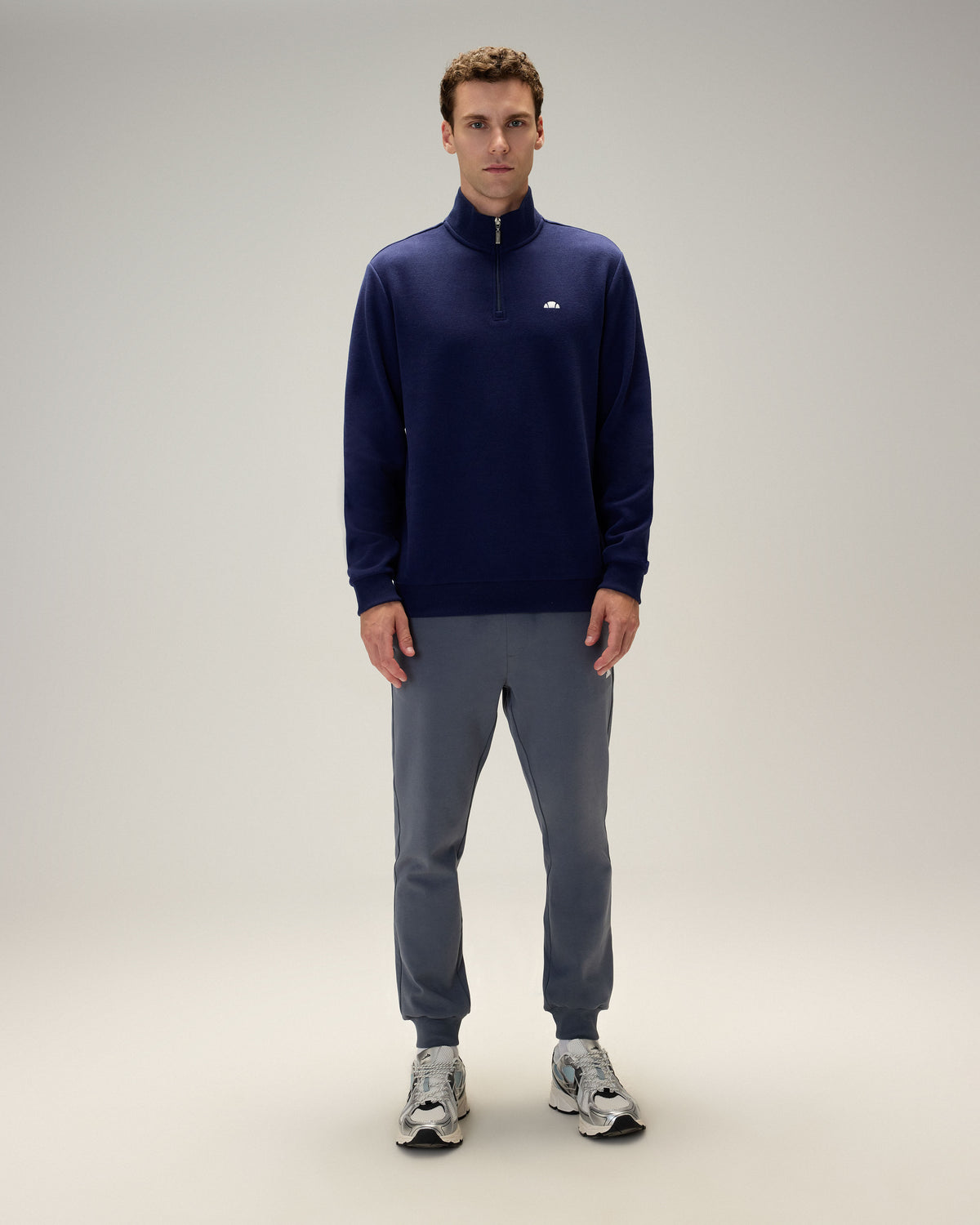 Ellesse Yarım Fermuarlı Erkek Sweatshirt 5WM1603-NV