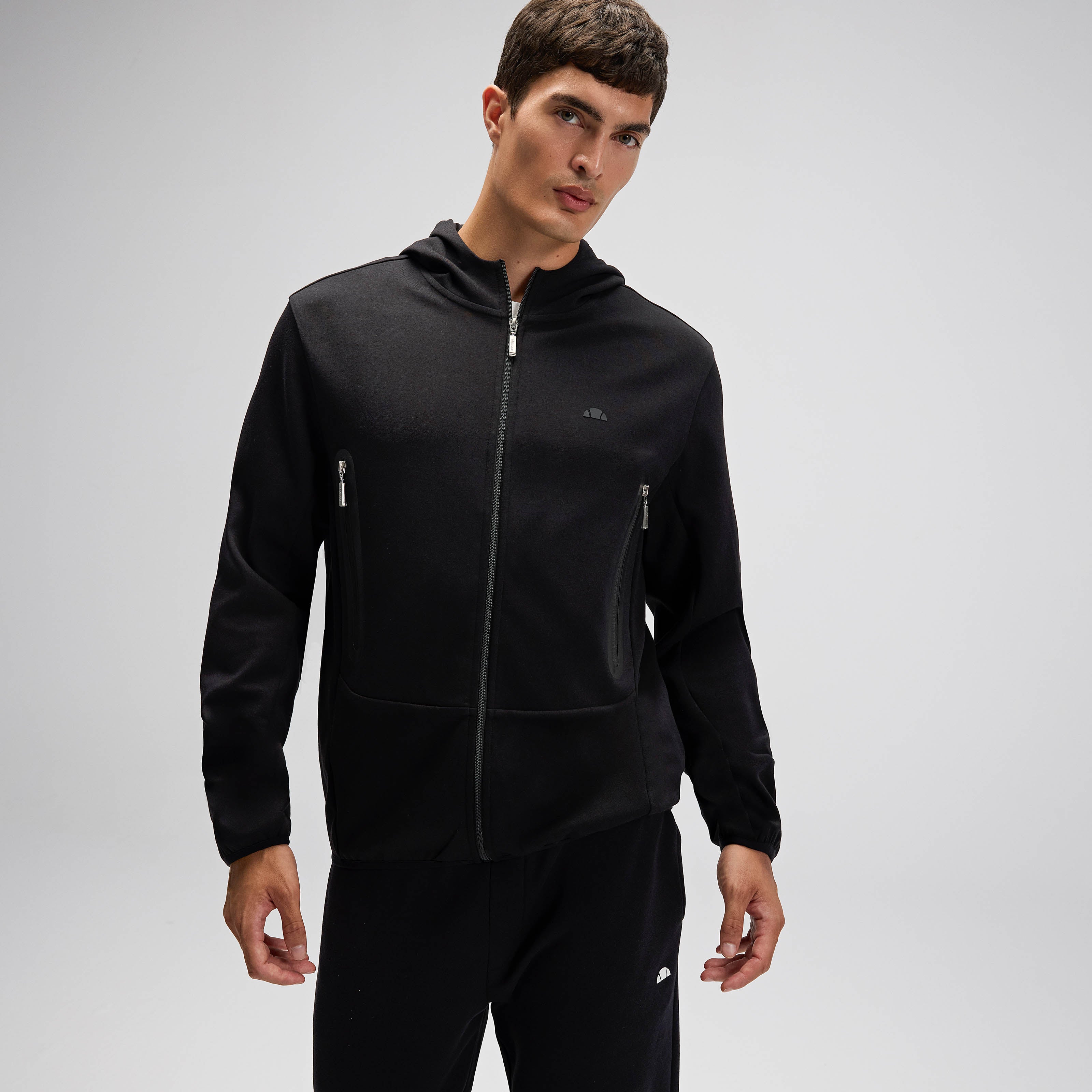 Ellesse Erkek Fermuarlı Kapüşonlu Sweat EM526-BK