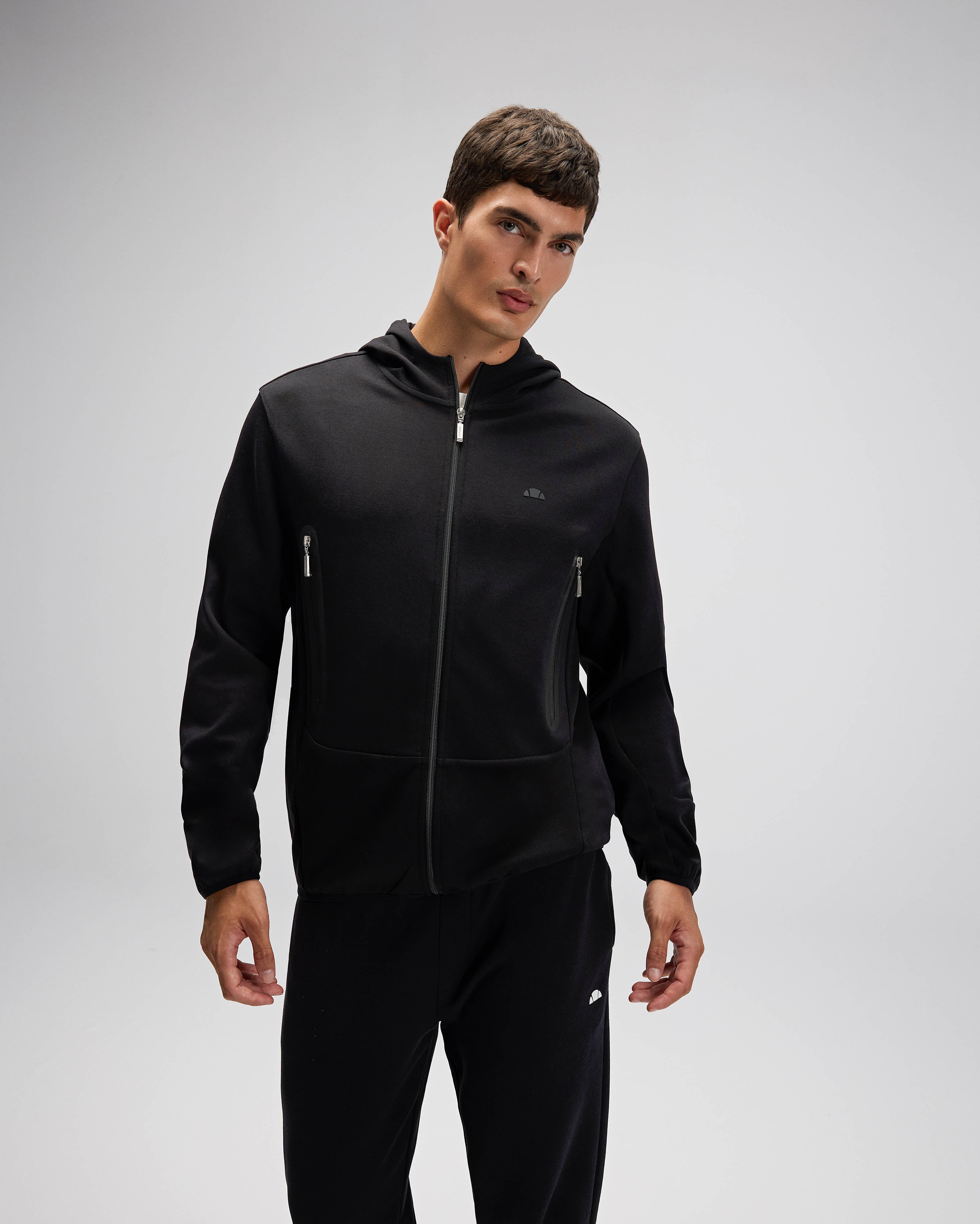 Ellesse Erkek Fermuarlı Kapüşonlu Sweat EM526-BK