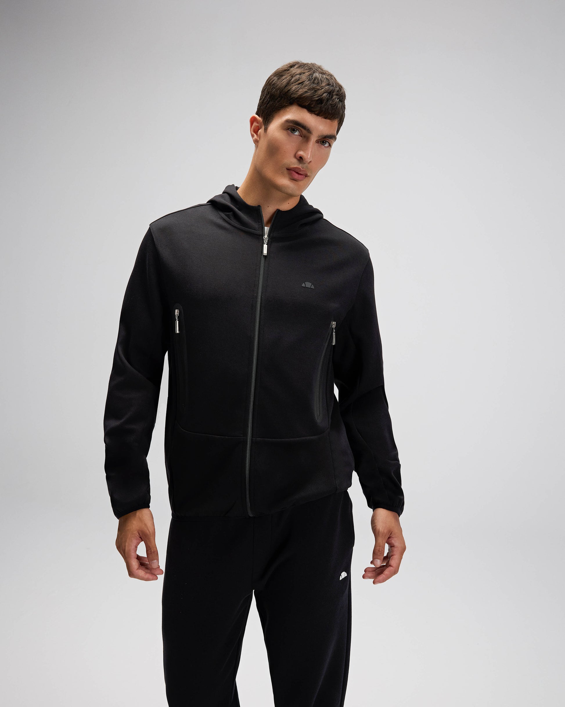 Ellesse Erkek Fermuarlı Kapüşonlu Sweat EM526-BK