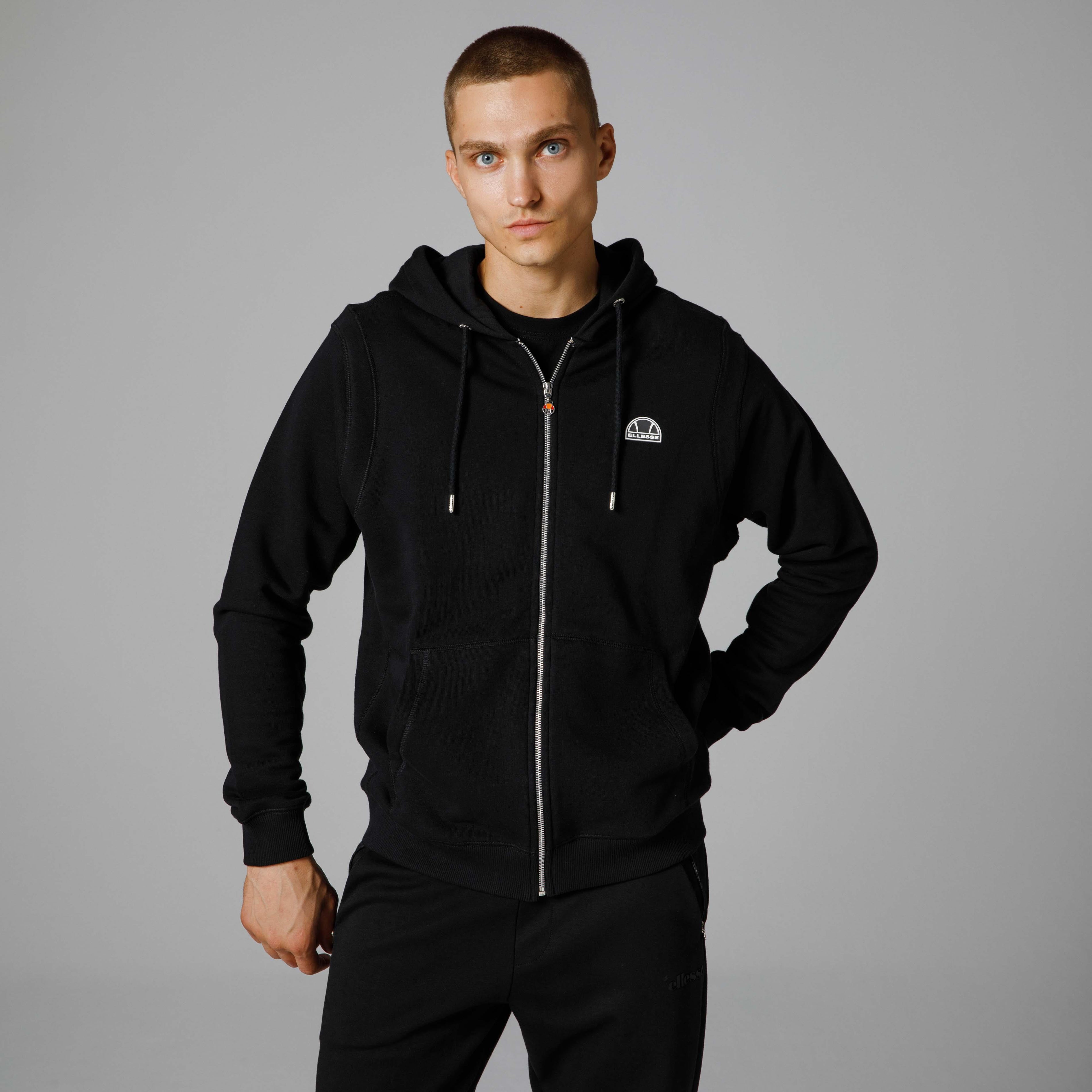 Ellesse Fermuarlı Kapüşonlu Erkek Sweat EM281-BK