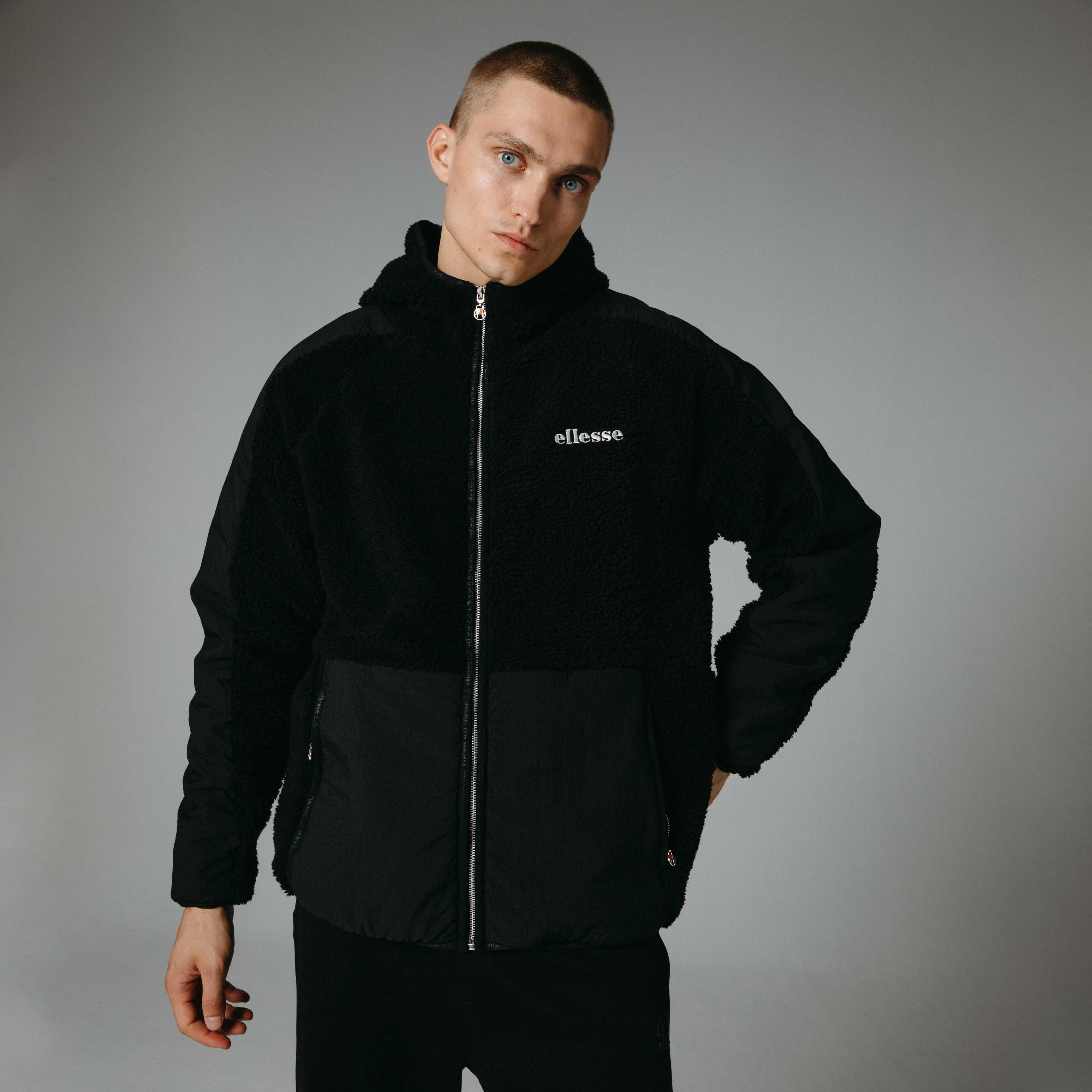 Ellesse Fermuarlı Kapüşonlu Erkek Ceket EM250-BK