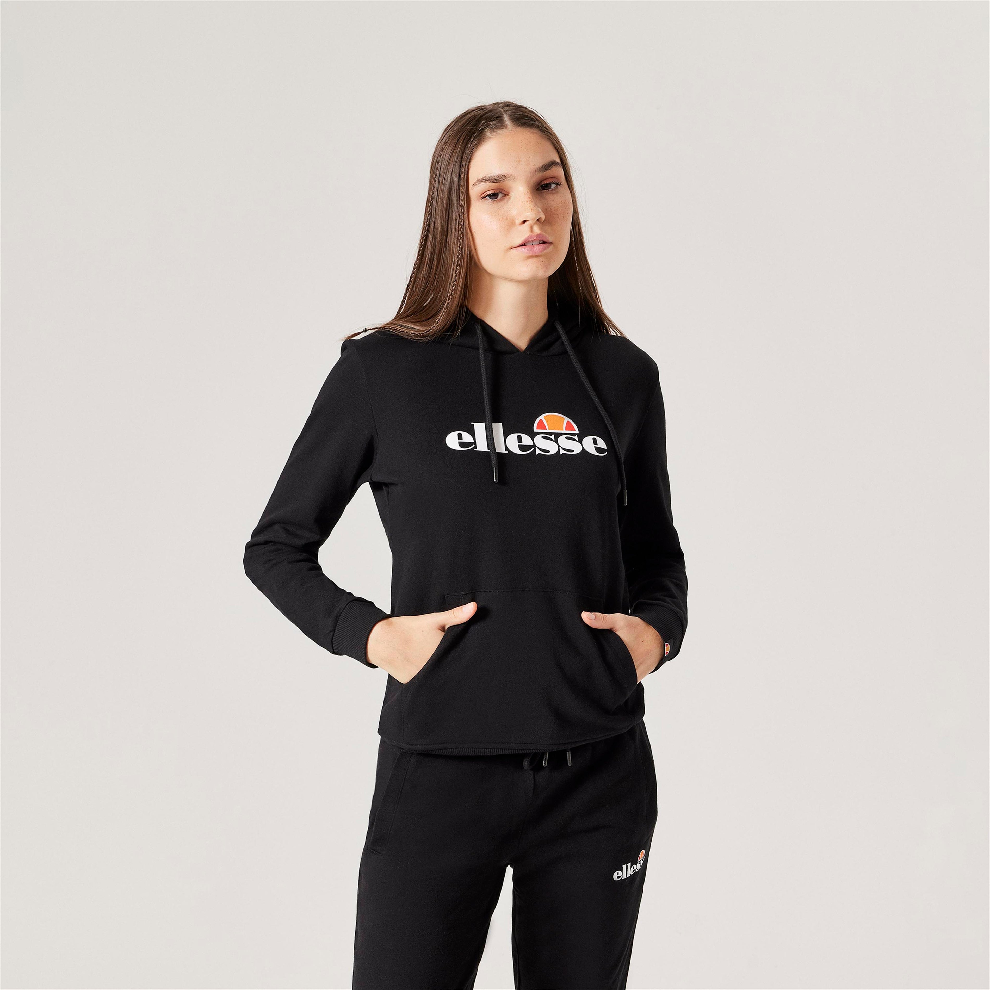 ellesse Kadın Siyah Kapüşonlu Sweatshirt F021-BK