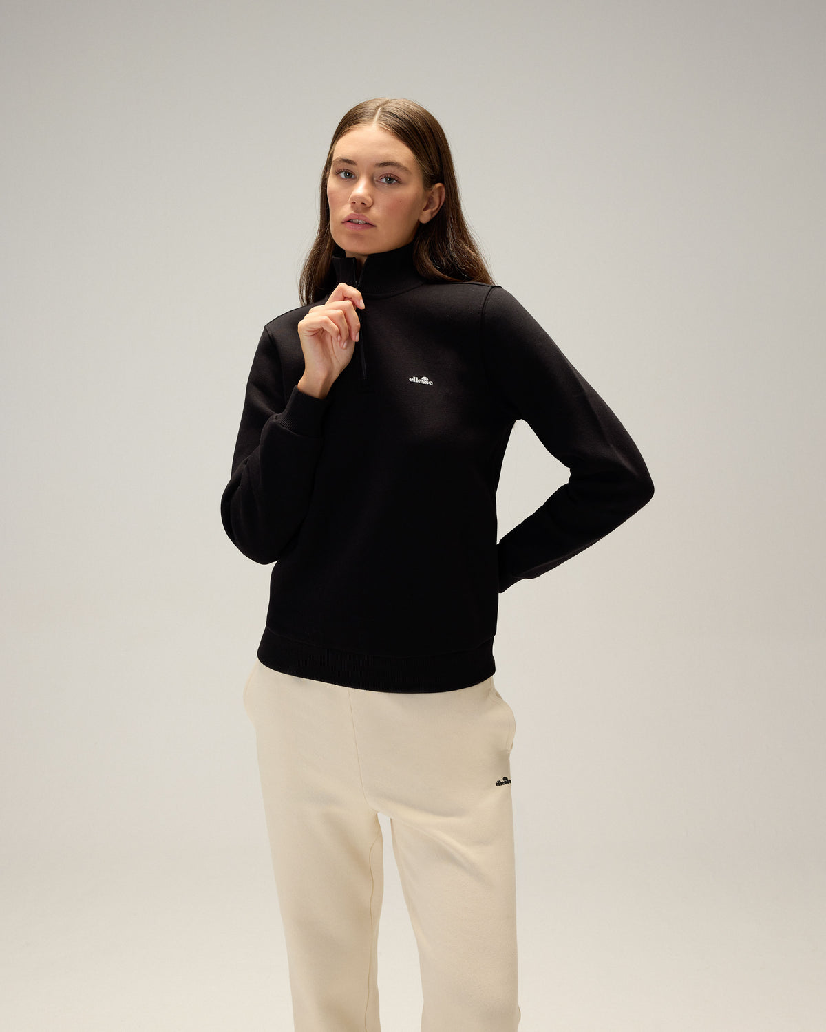 Ellesse Yarım Fermuarlı Kadın Sweatshirt 6WF1027-BK