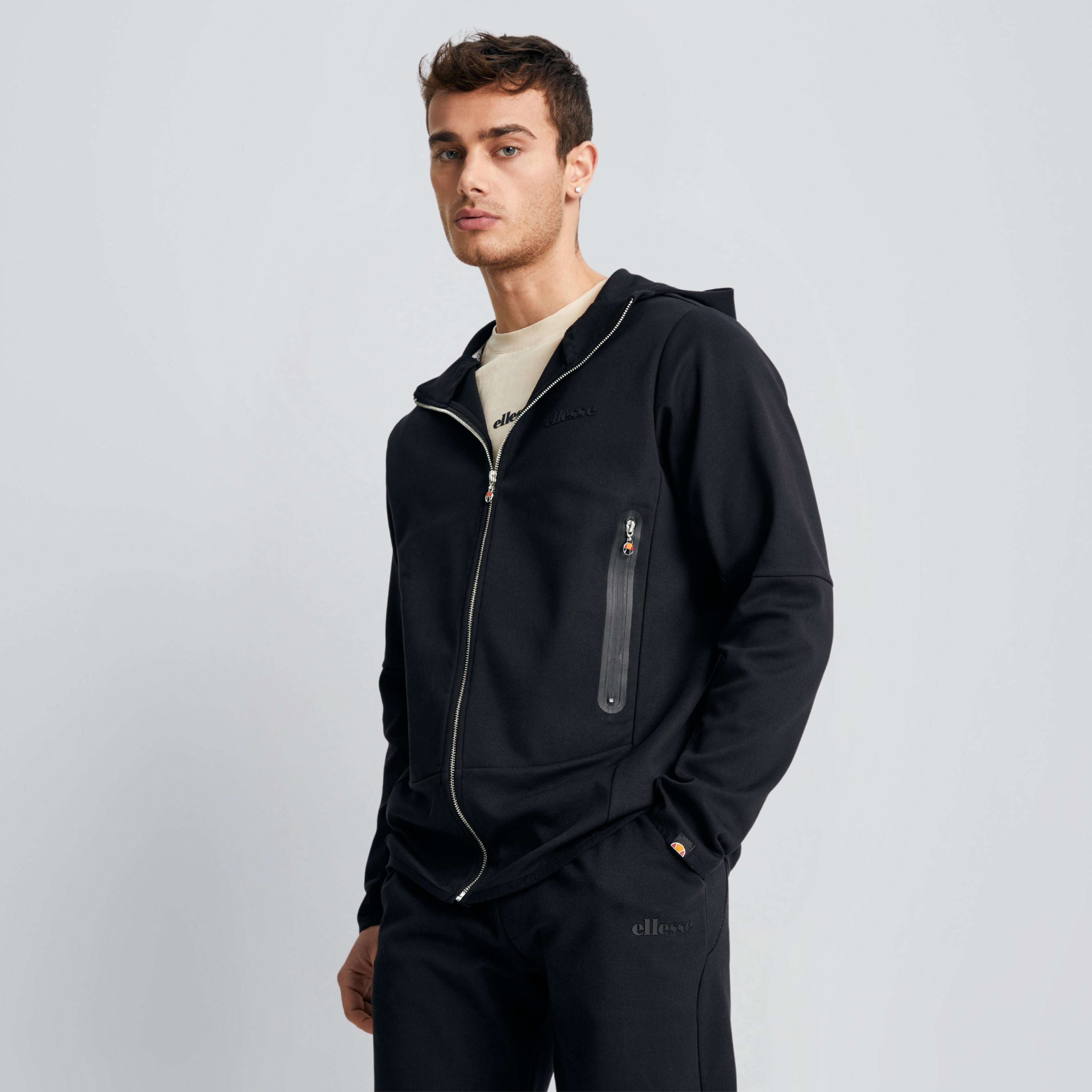 Ellesse Erkek Fermuarlı Sweat EM150-BK