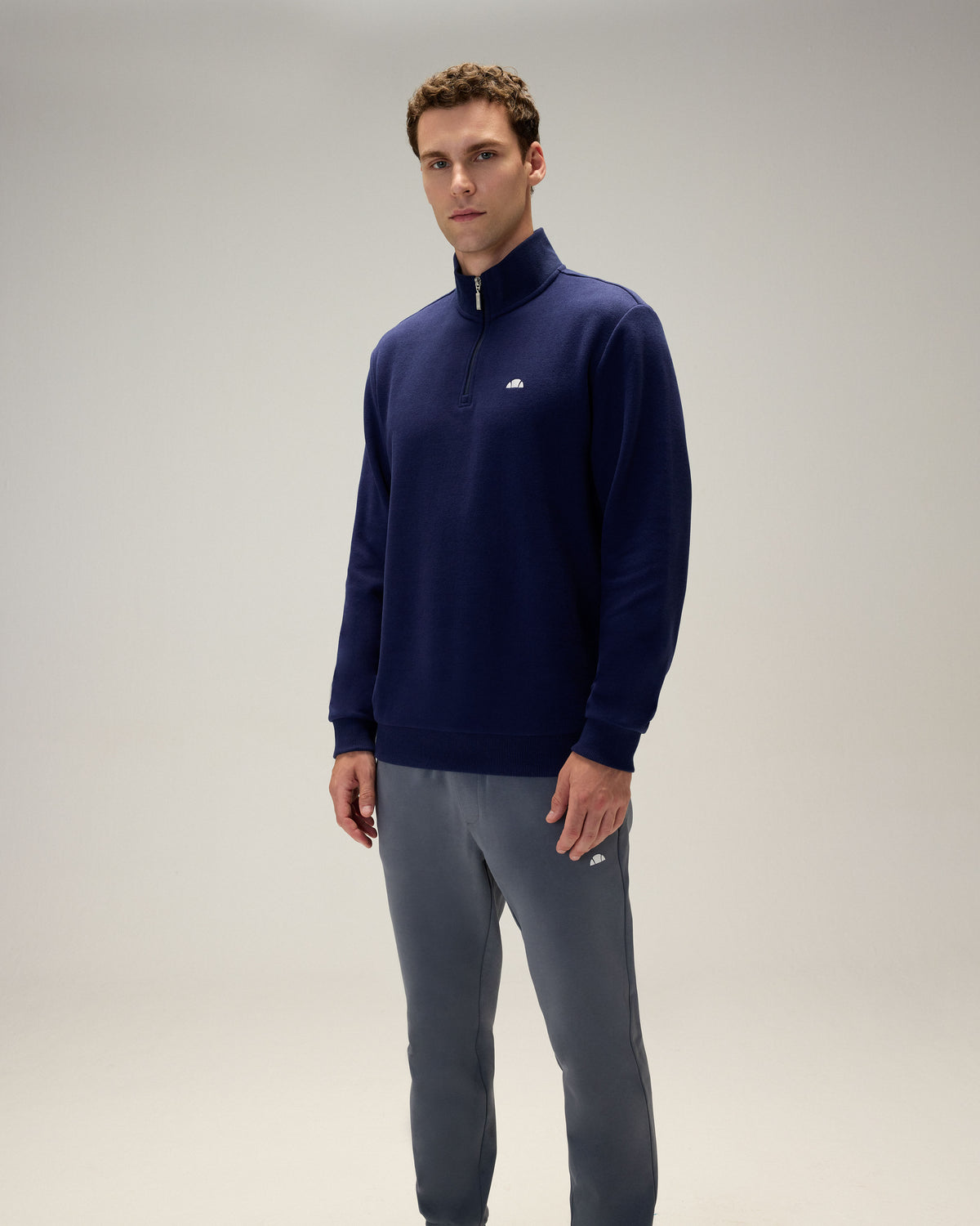 Ellesse Yarım Fermuarlı Erkek Sweatshirt 5WM1603-NV