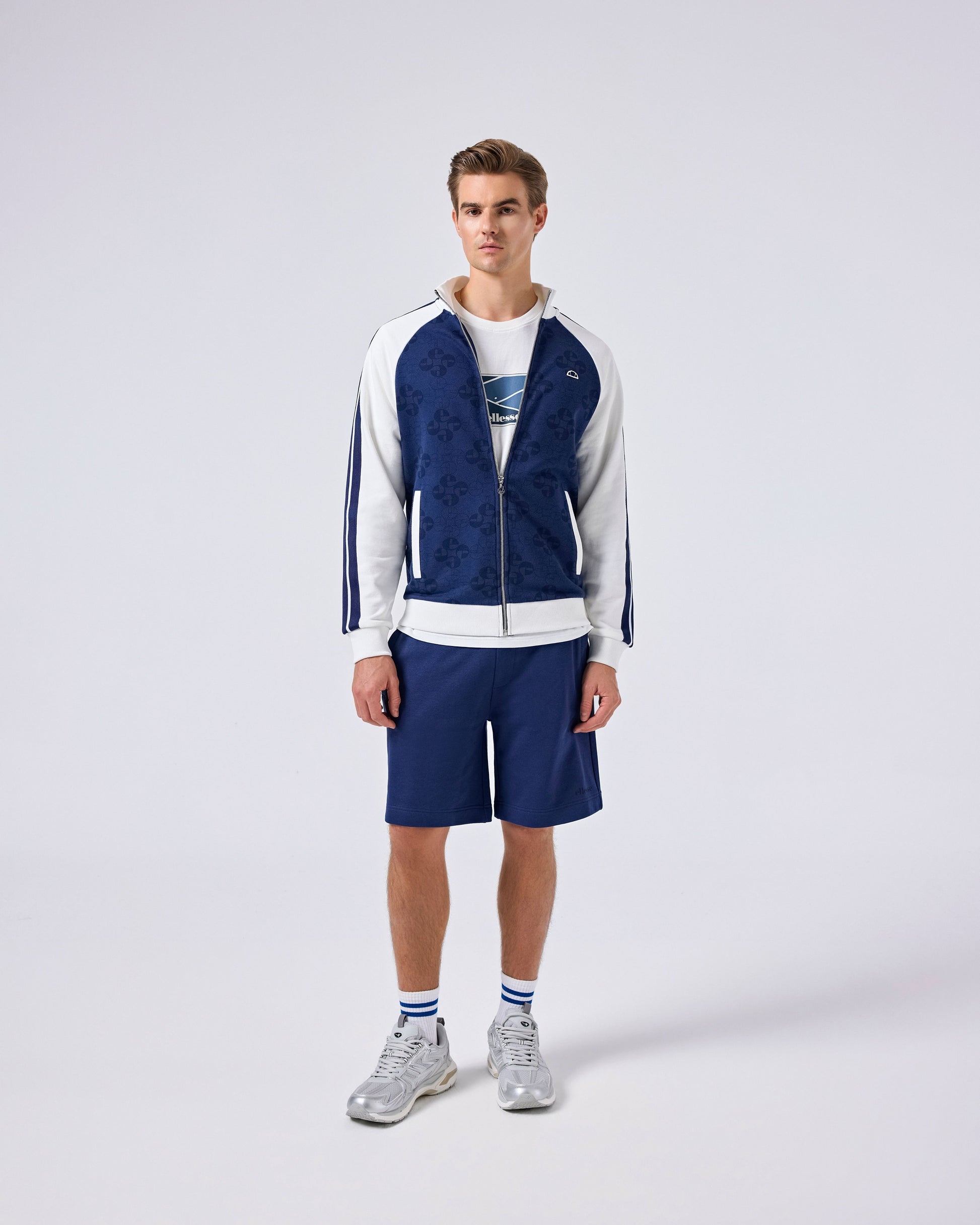 Ellesse Erkek Fermuarlı Sweat Ceket 5SM1357-NV