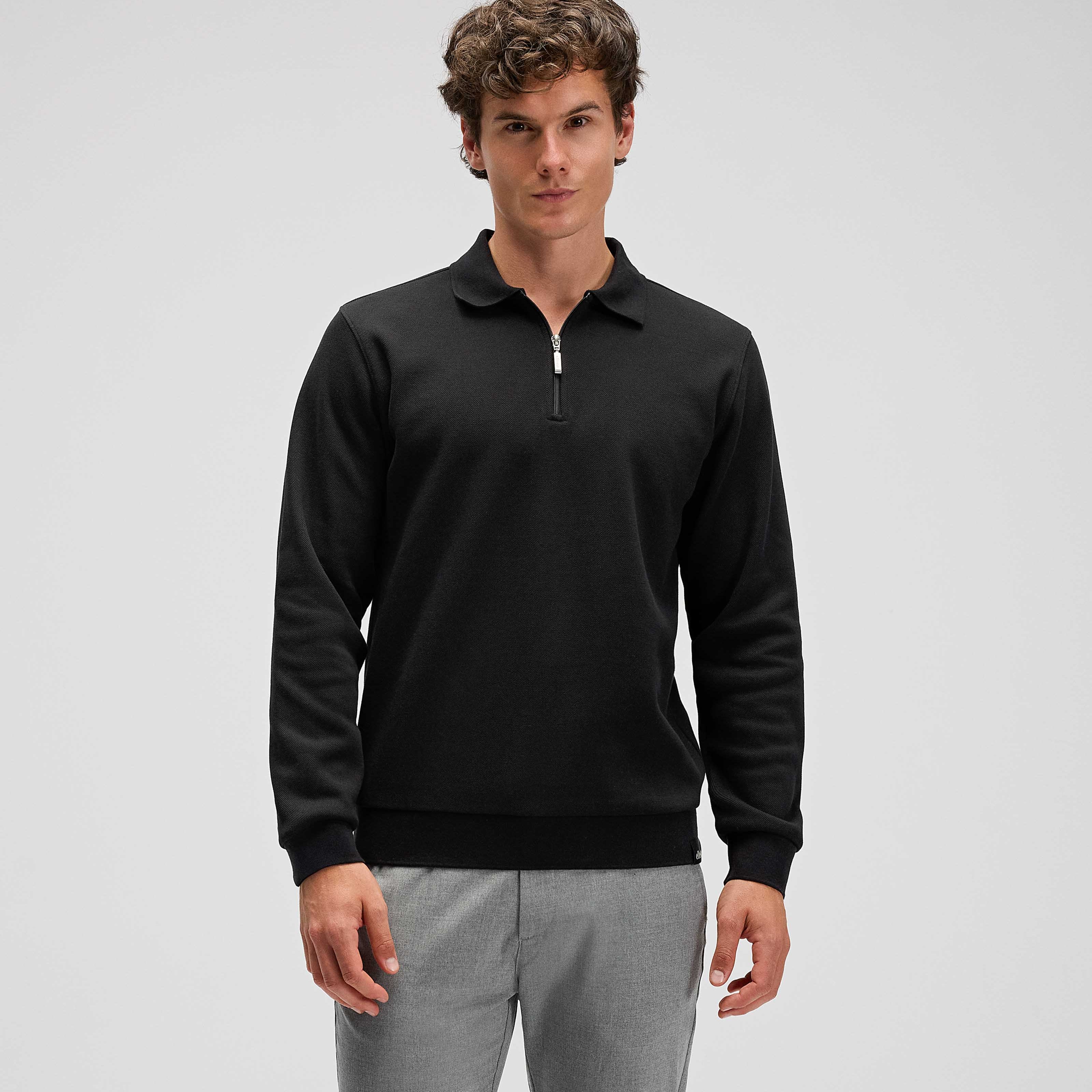 Ellesse Erkek Polo Sweatshirt EM602-BK