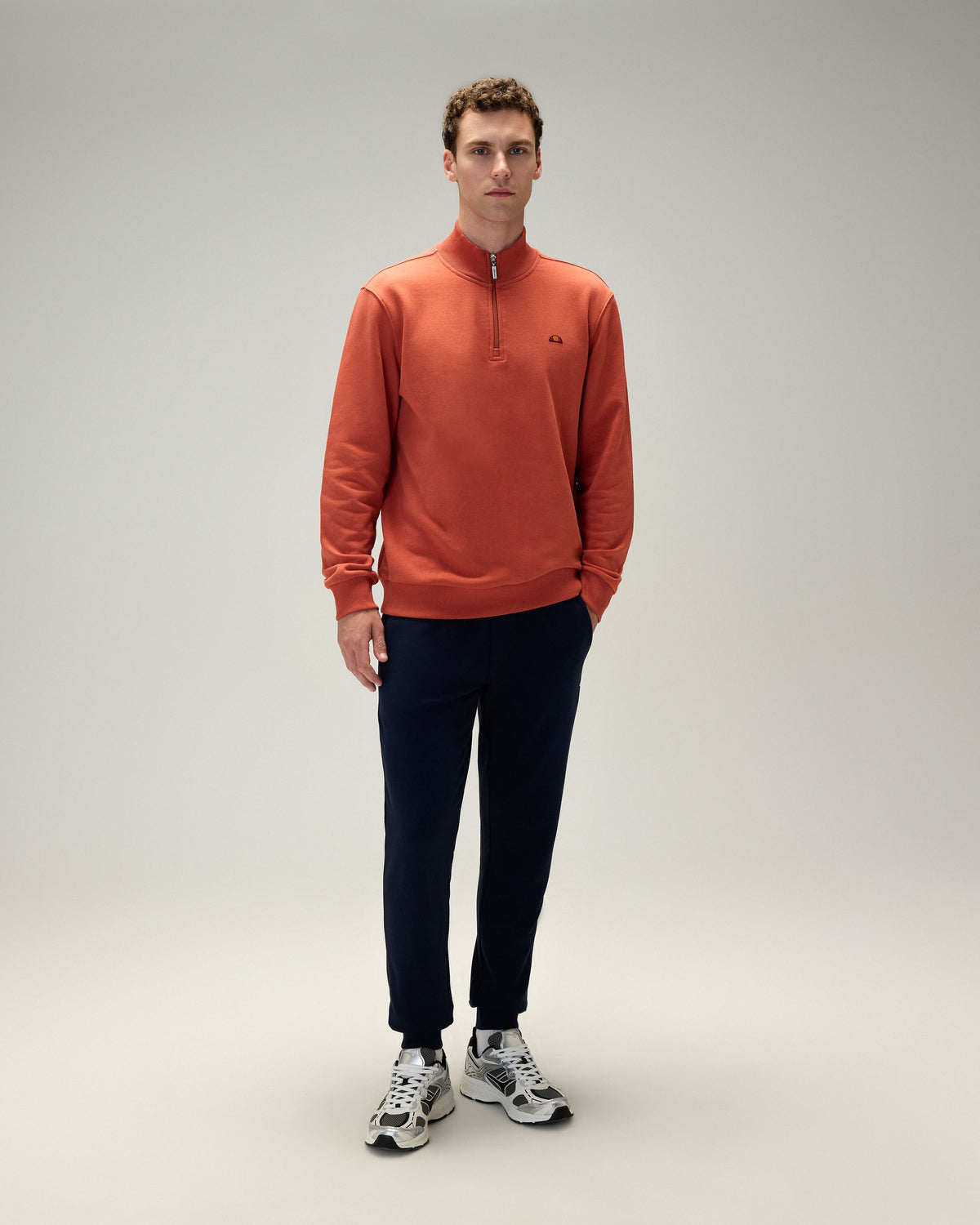 Ellesse Yarım Fermuarlı Erkek Sweatshirt 5WM3580-BR