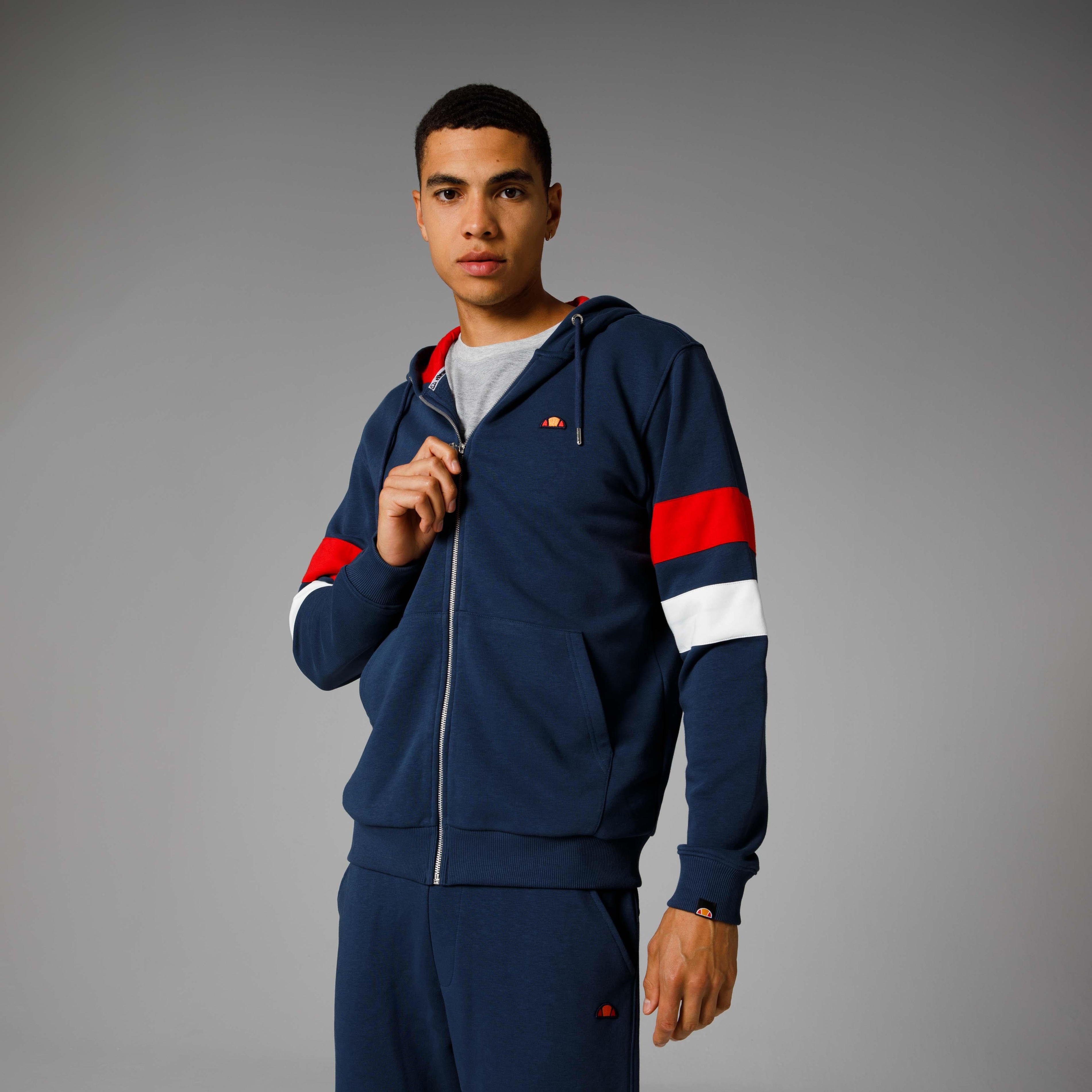 Ellesse Fermuarlı Kapüşonlu Erkek Sweat EM271-NV