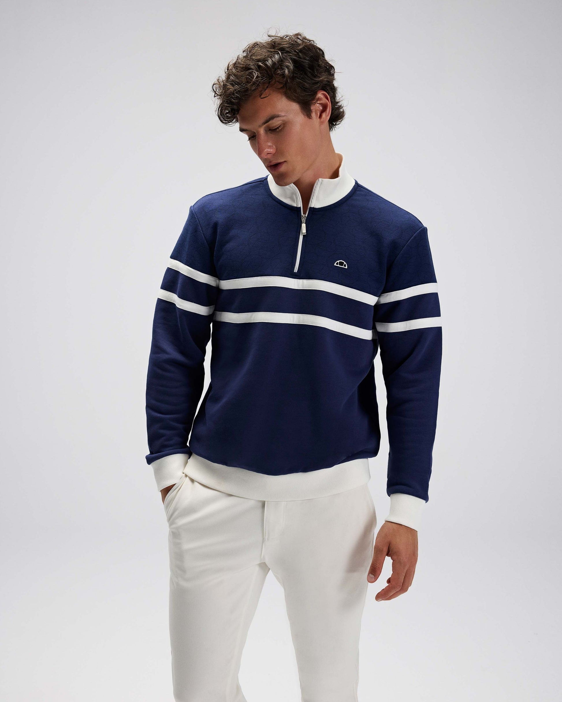 Ellesse Erkek Yarım Fermuarlı Sweat EM619-NV