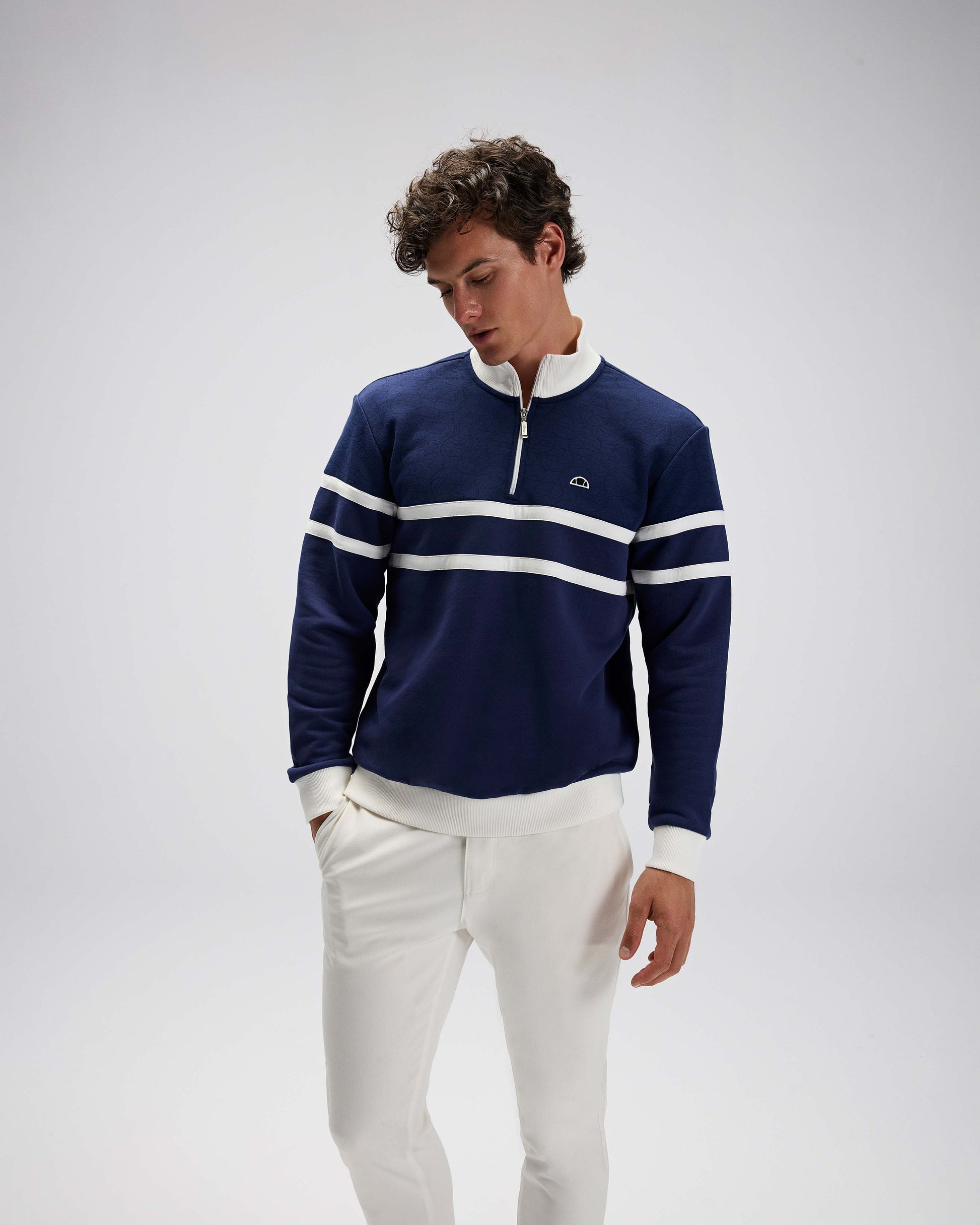 Ellesse Erkek Yarım Fermuarlı Sweat EM619-NV