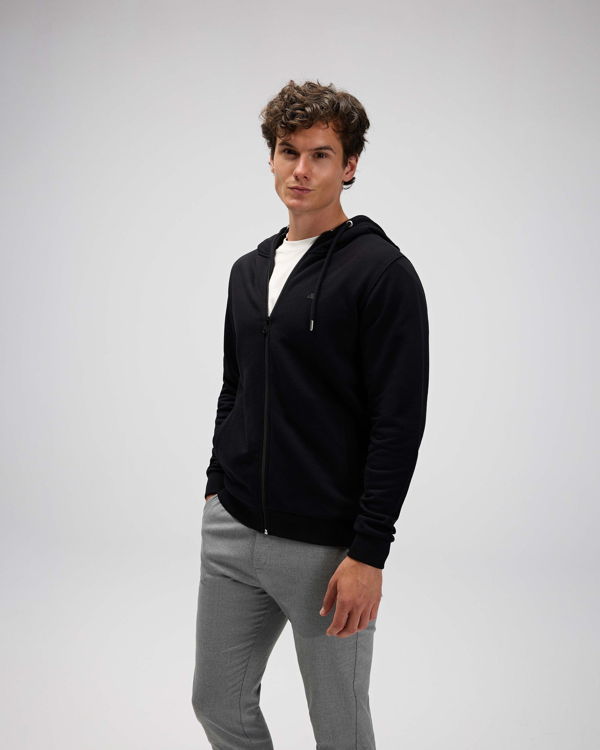 Ellesse Erkek Fermuarlı Kapüşonlu Sweat EM555-BK