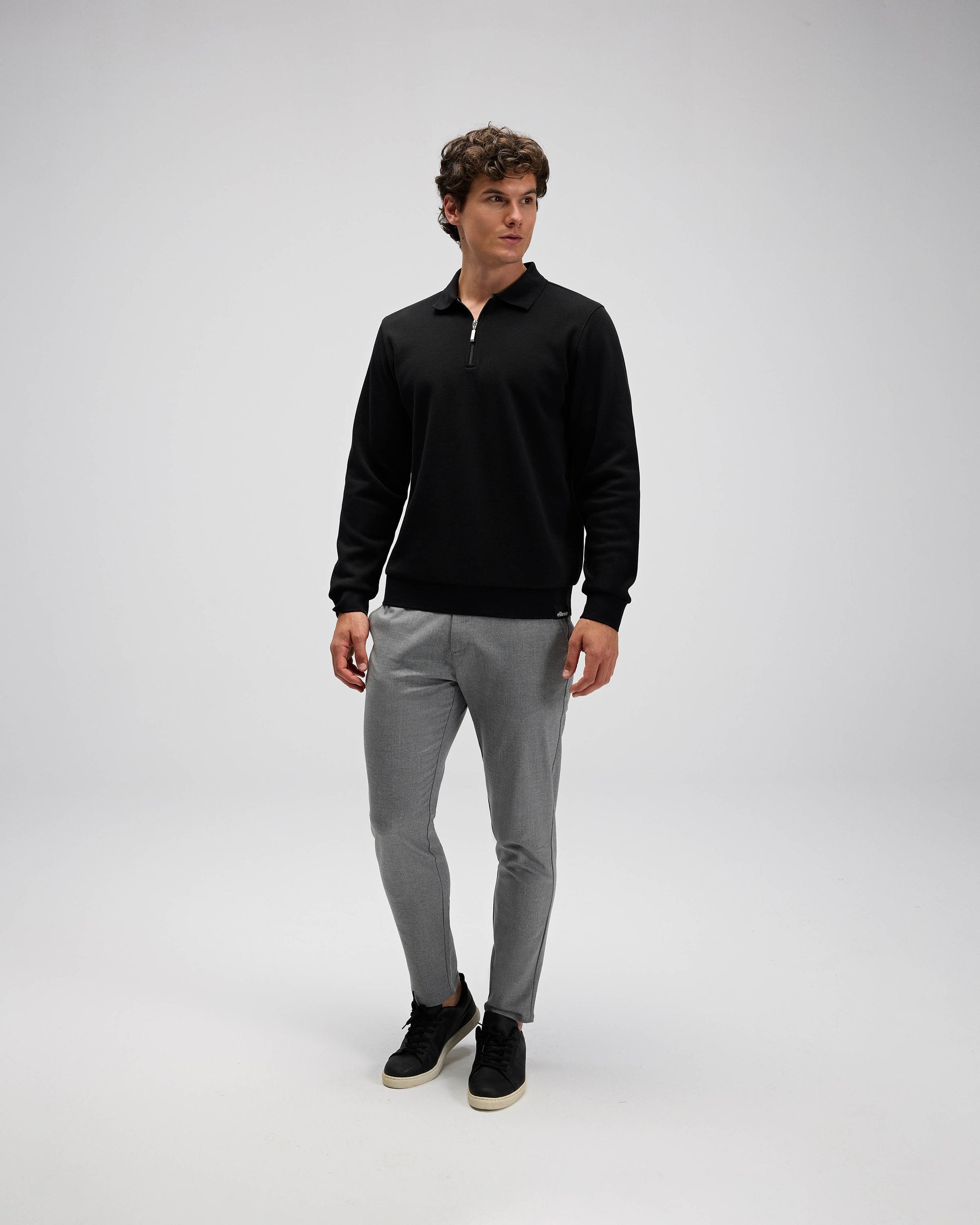 Ellesse Erkek Polo Sweatshirt EM602-BK