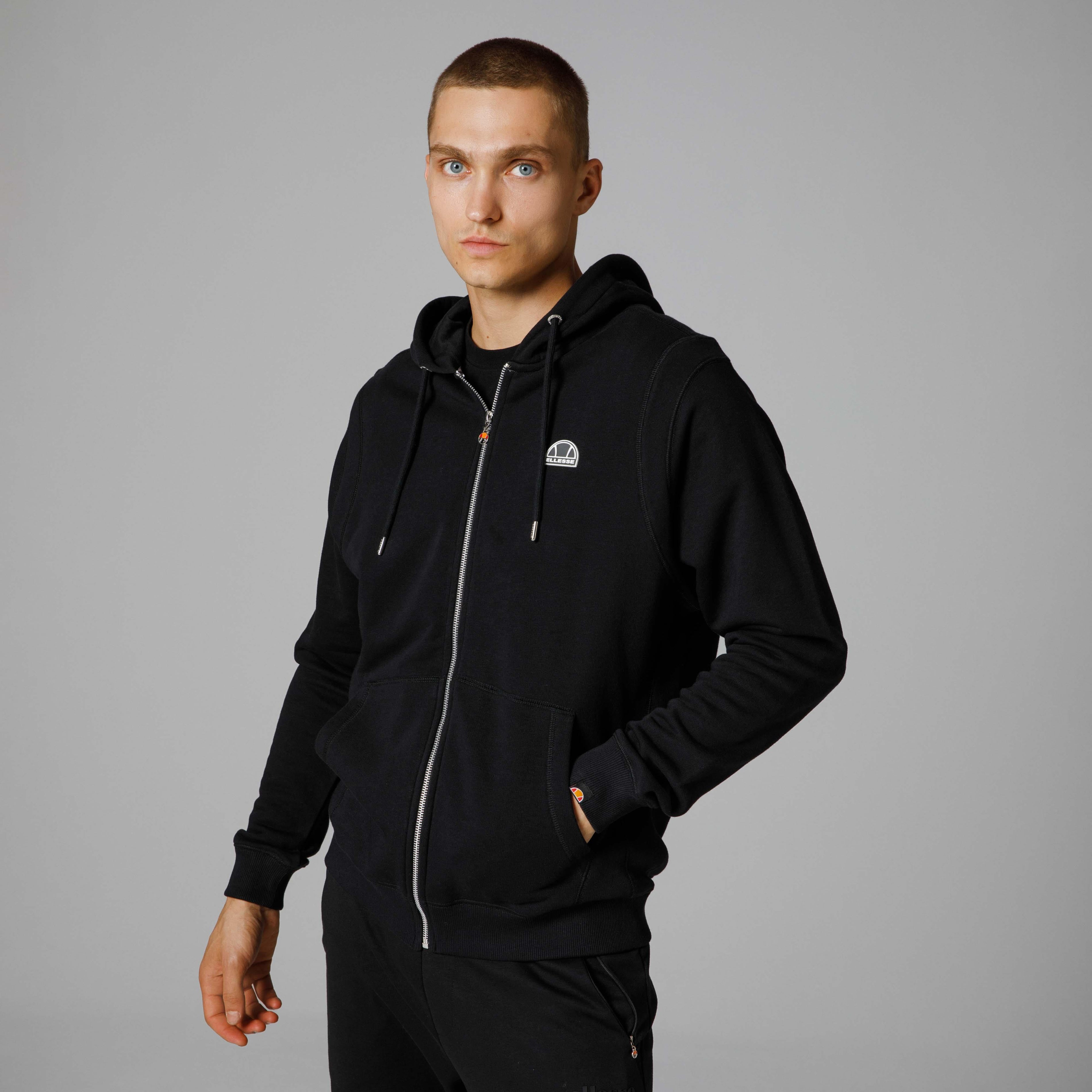 Ellesse Fermuarlı Kapüşonlu Erkek Sweat EM281-BK