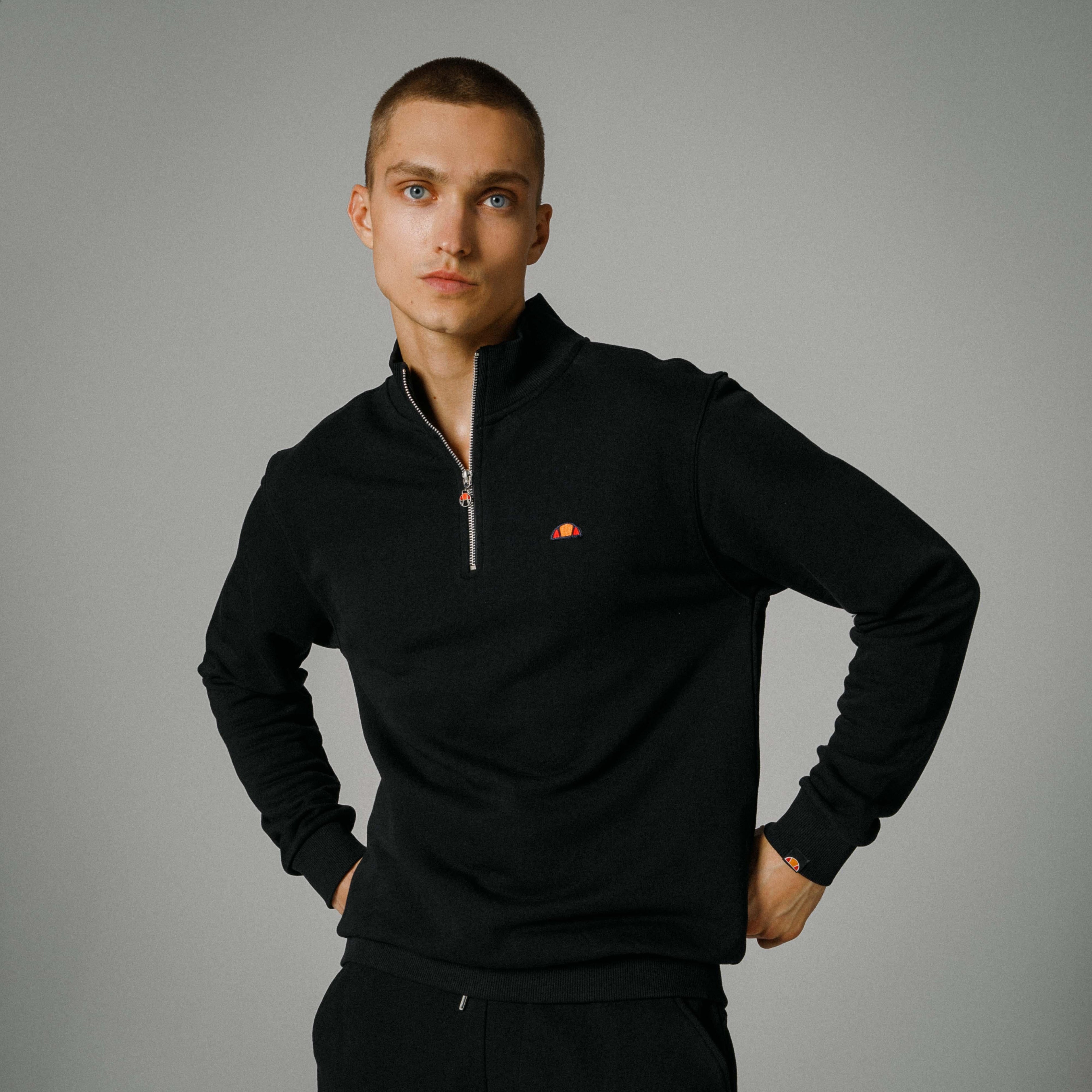 Ellesse Yarım Fermuarlı Erkek Sweatshirt EM465-BK