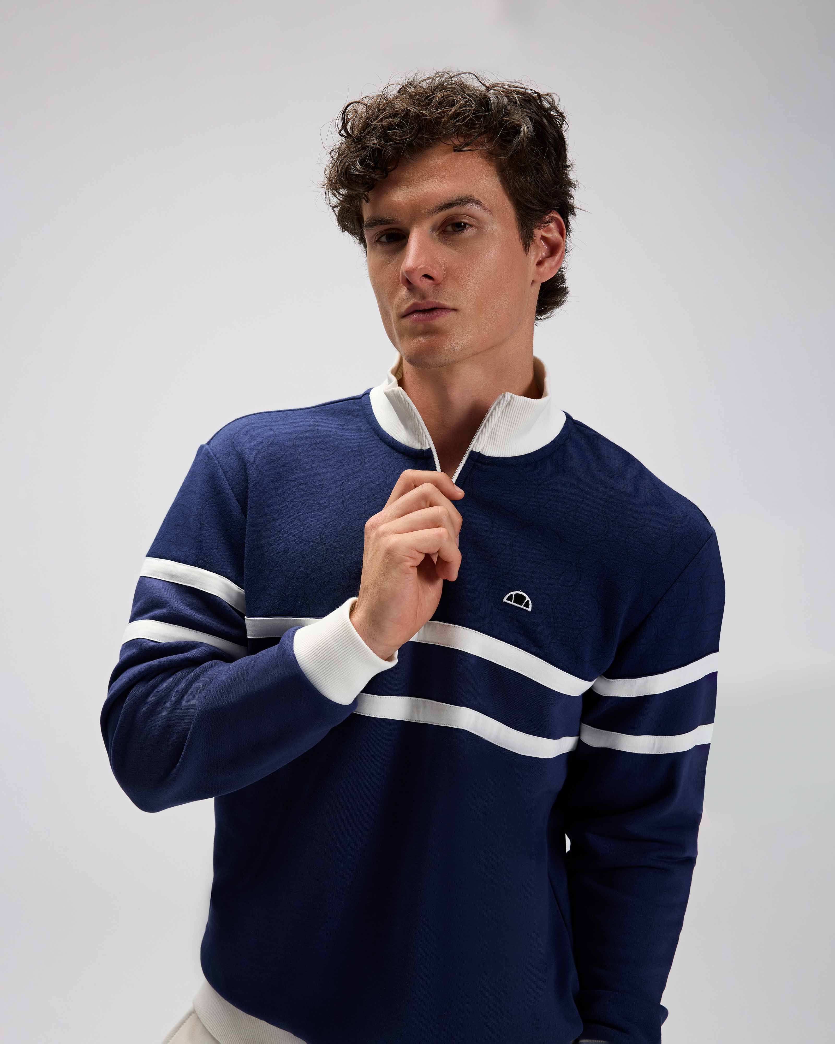 Ellesse Erkek Yarım Fermuarlı Sweat EM619-NV