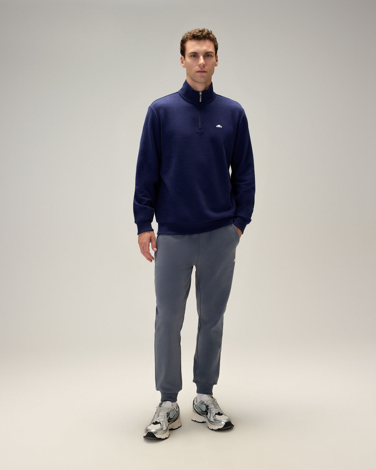 Ellesse Yarım Fermuarlı Erkek Sweatshirt 5WM1603-NV