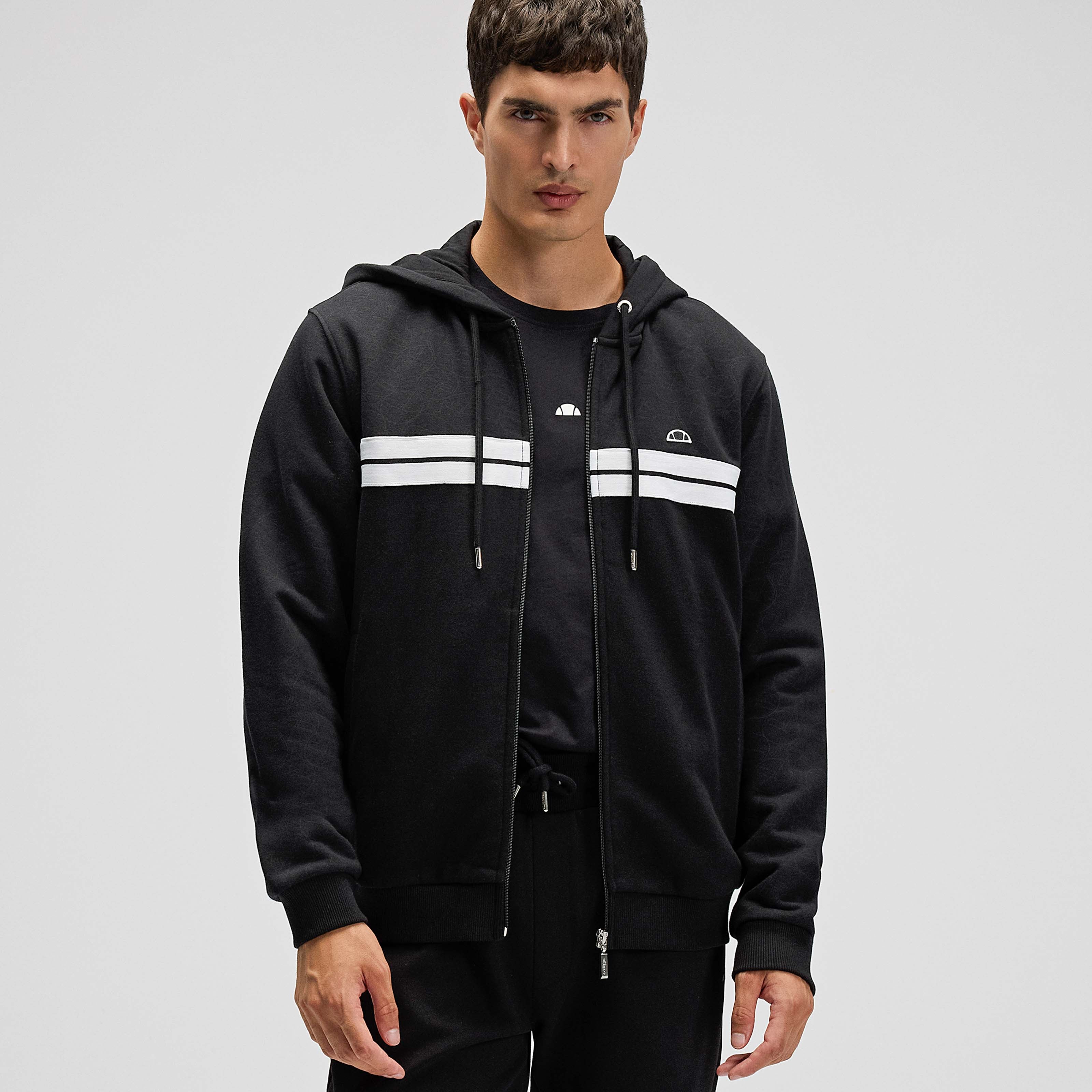 Ellesse Erkek Kapüşonlu Sweatshirt EM617-BK