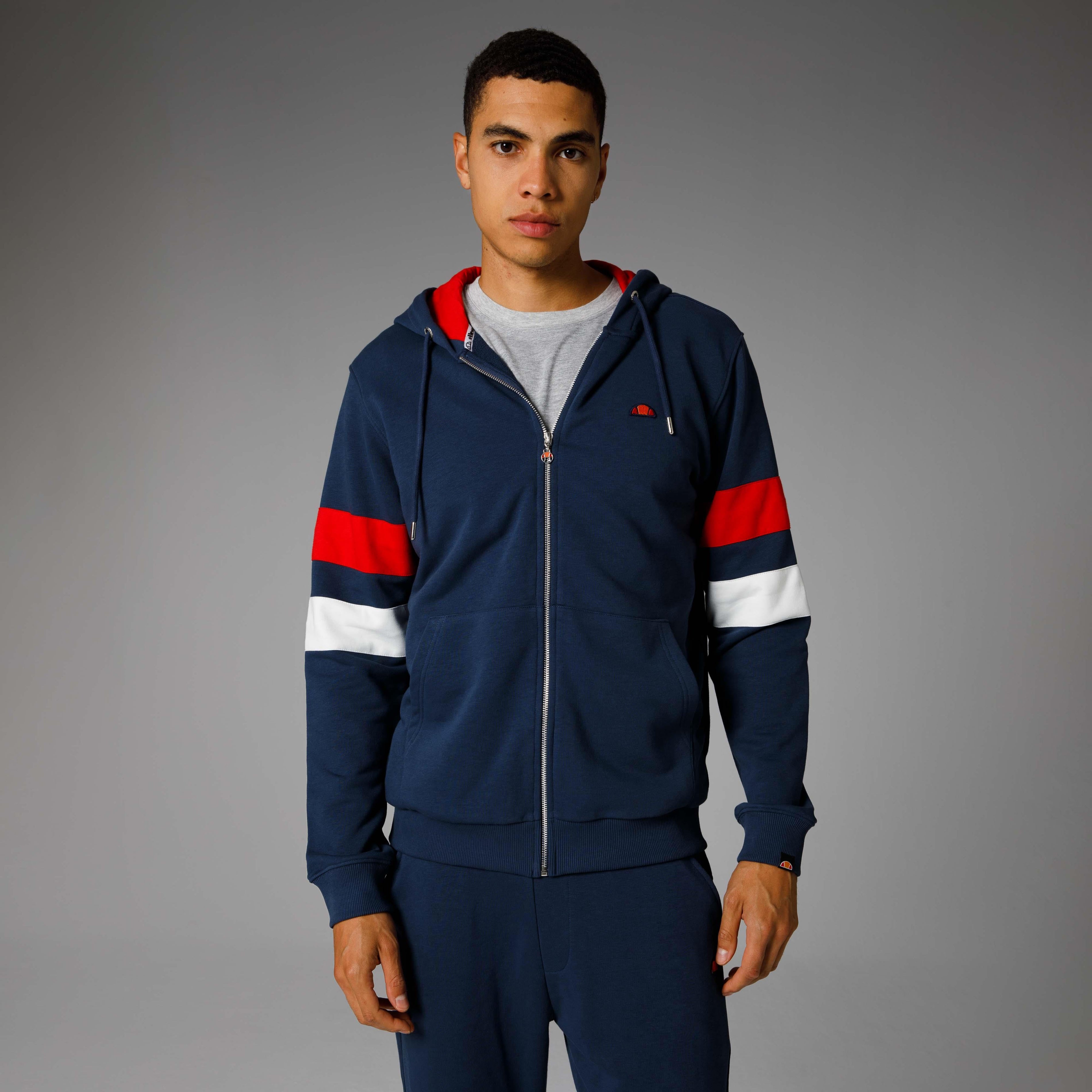 Ellesse Fermuarlı Kapüşonlu Erkek Sweat EM271-NV