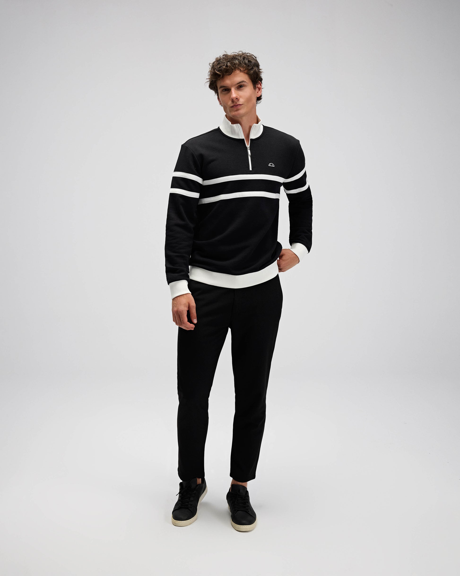 Ellesse Erkek Yarım Fermuarlı Sweat EM619-BK